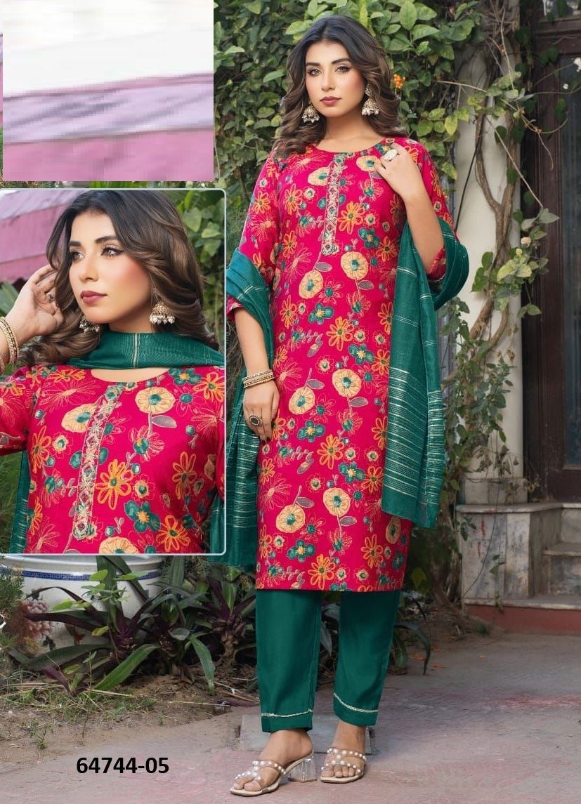 AMRITA - Catalog # 64744 (Set of 6 Readymade Salwar Suits) AMRITA - Catalog # 64744 (Set of 6 Readymade Salwar Suits)
