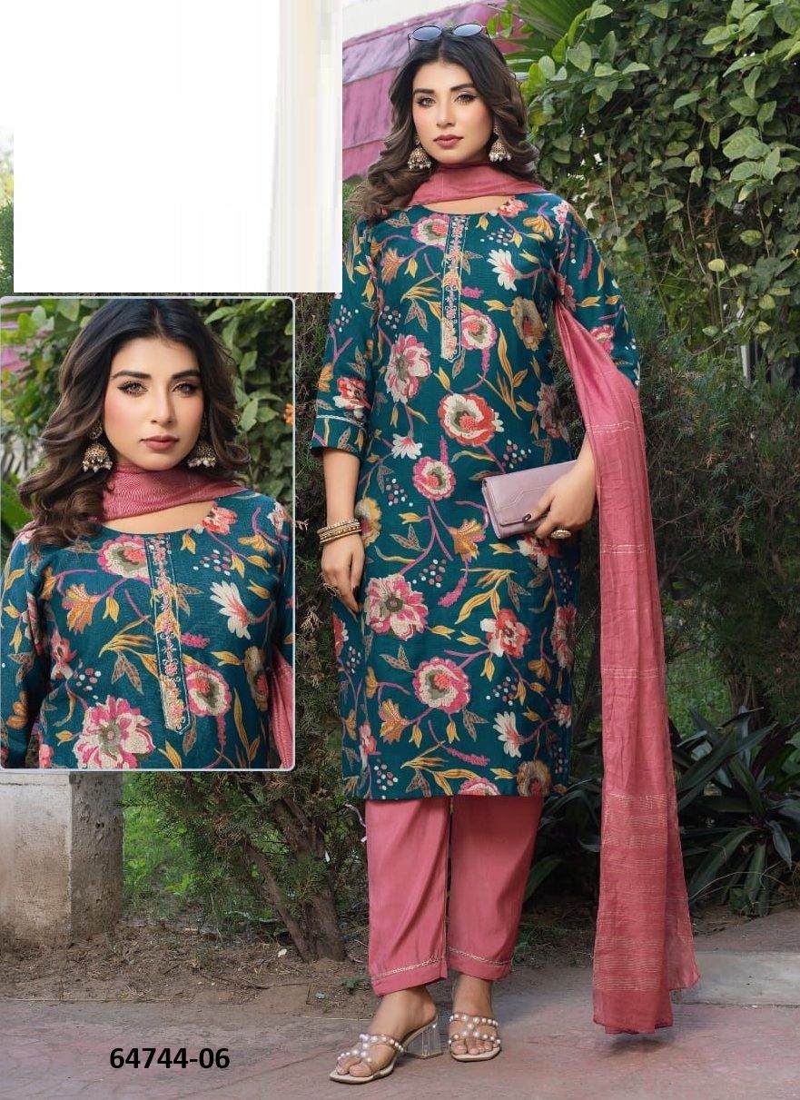 AMRITA - Catalog # 64744 (Set of 6 Readymade Salwar Suits) AMRITA - Catalog # 64744 (Set of 6 Readymade Salwar Suits)