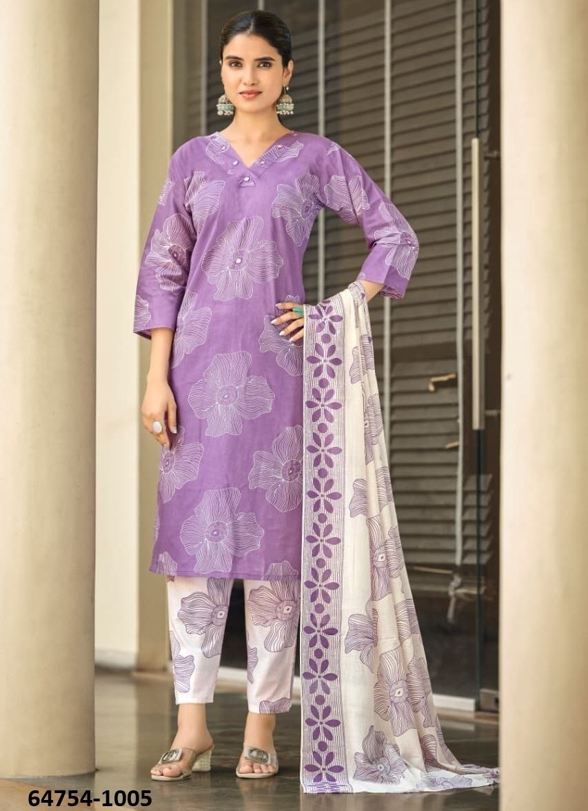 SUMMER STORIES - Catalog # 64754 (Set of 6 Readymade Salwar Suits)