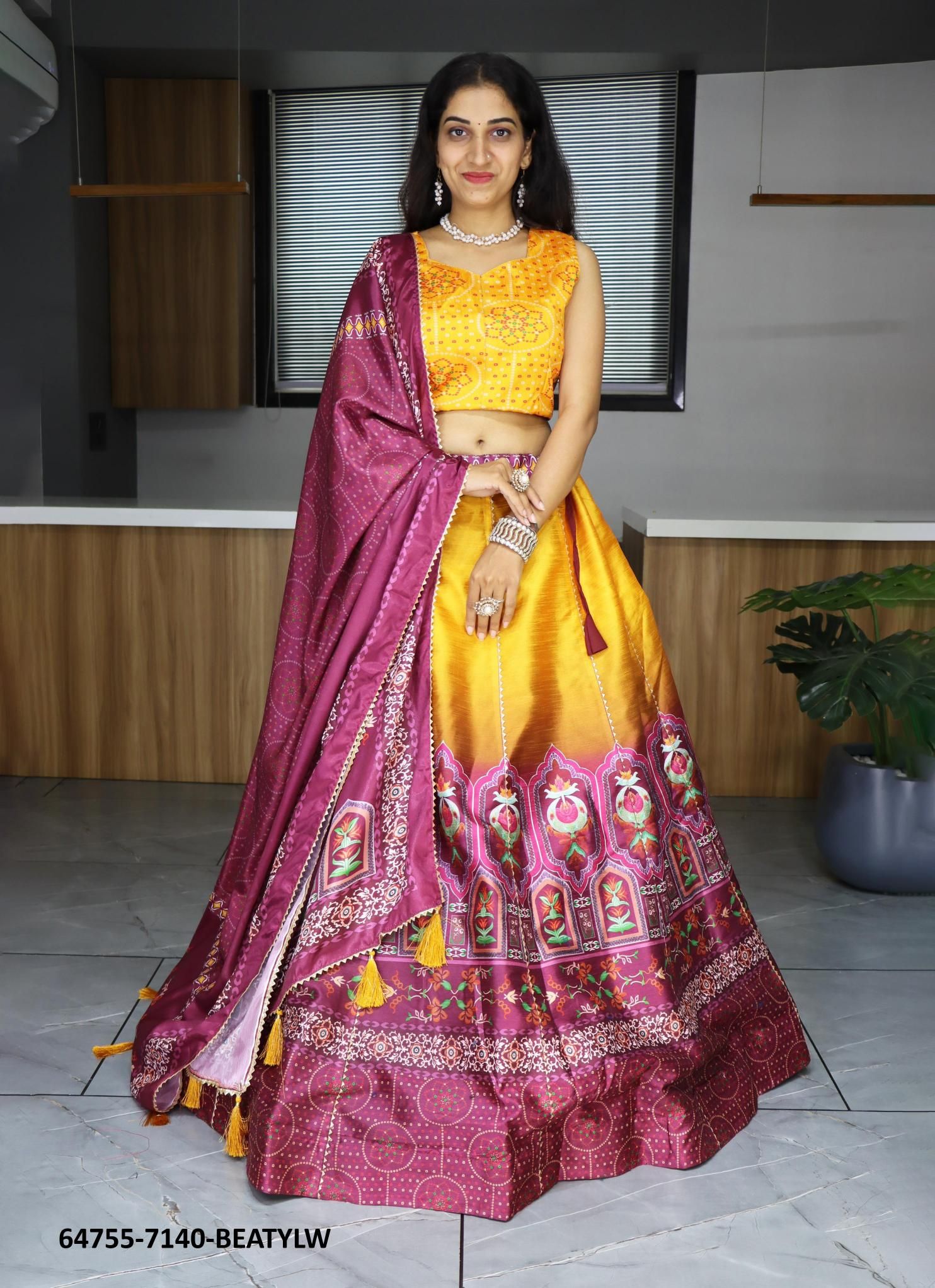 SERIES 7140 - Catalog # 64755 (Set of 8 Semi-Stitched Lehengas) SERIES 7140 - Catalog # 64755 (Set of 8 Semi-Stitched Lehengas)