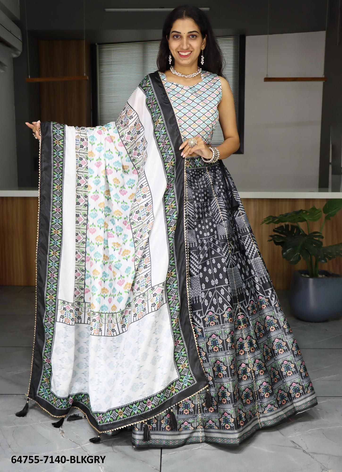 SERIES 7140 - Catalog # 64755 (Set of 8 Semi-Stitched Lehengas) SERIES 7140 - Catalog # 64755 (Set of 8 Semi-Stitched Lehengas)