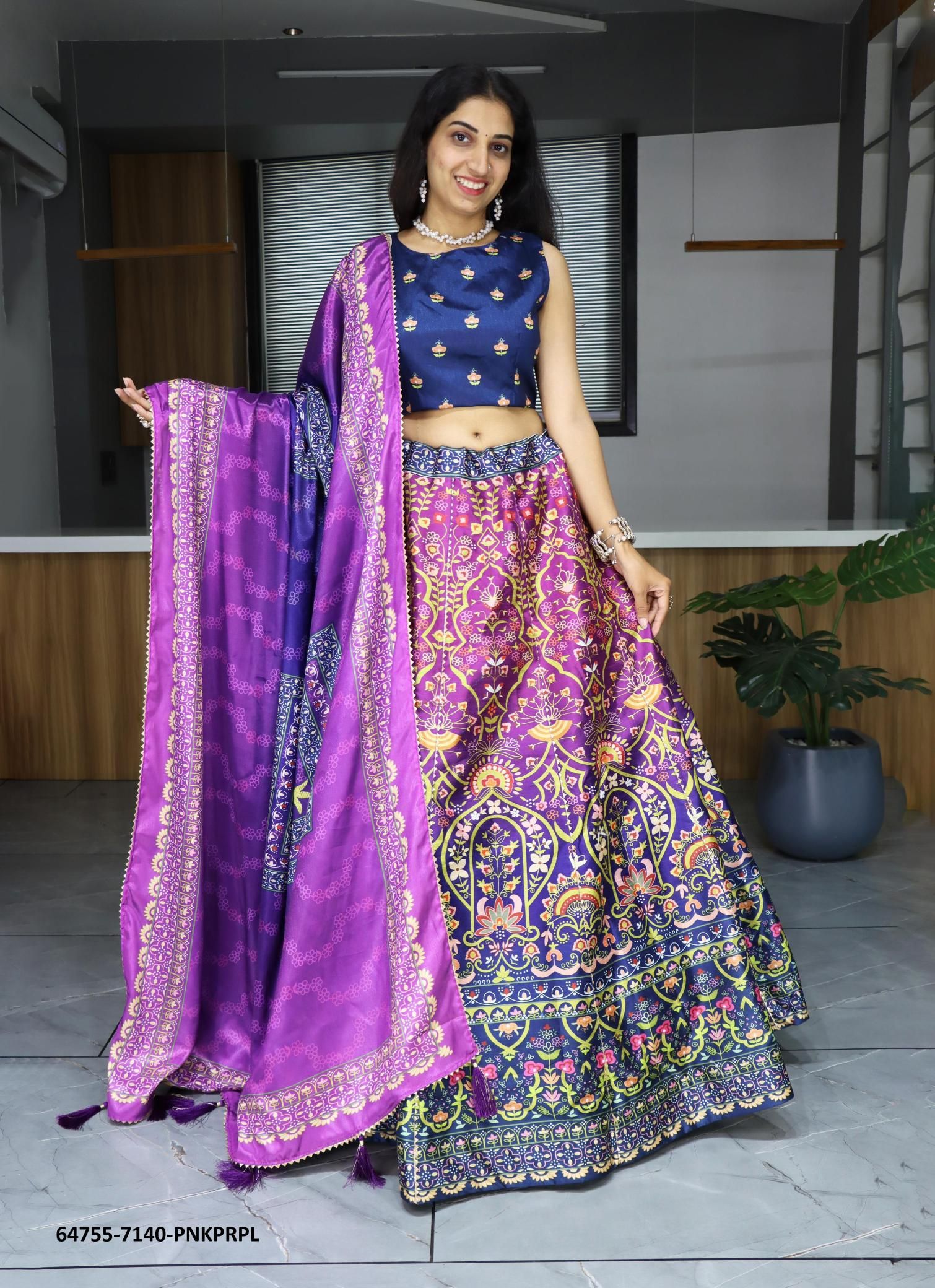 SERIES 7140 - Catalog # 64755 (Set of 8 Semi-Stitched Lehengas) SERIES 7140 - Catalog # 64755 (Set of 8 Semi-Stitched Lehengas)