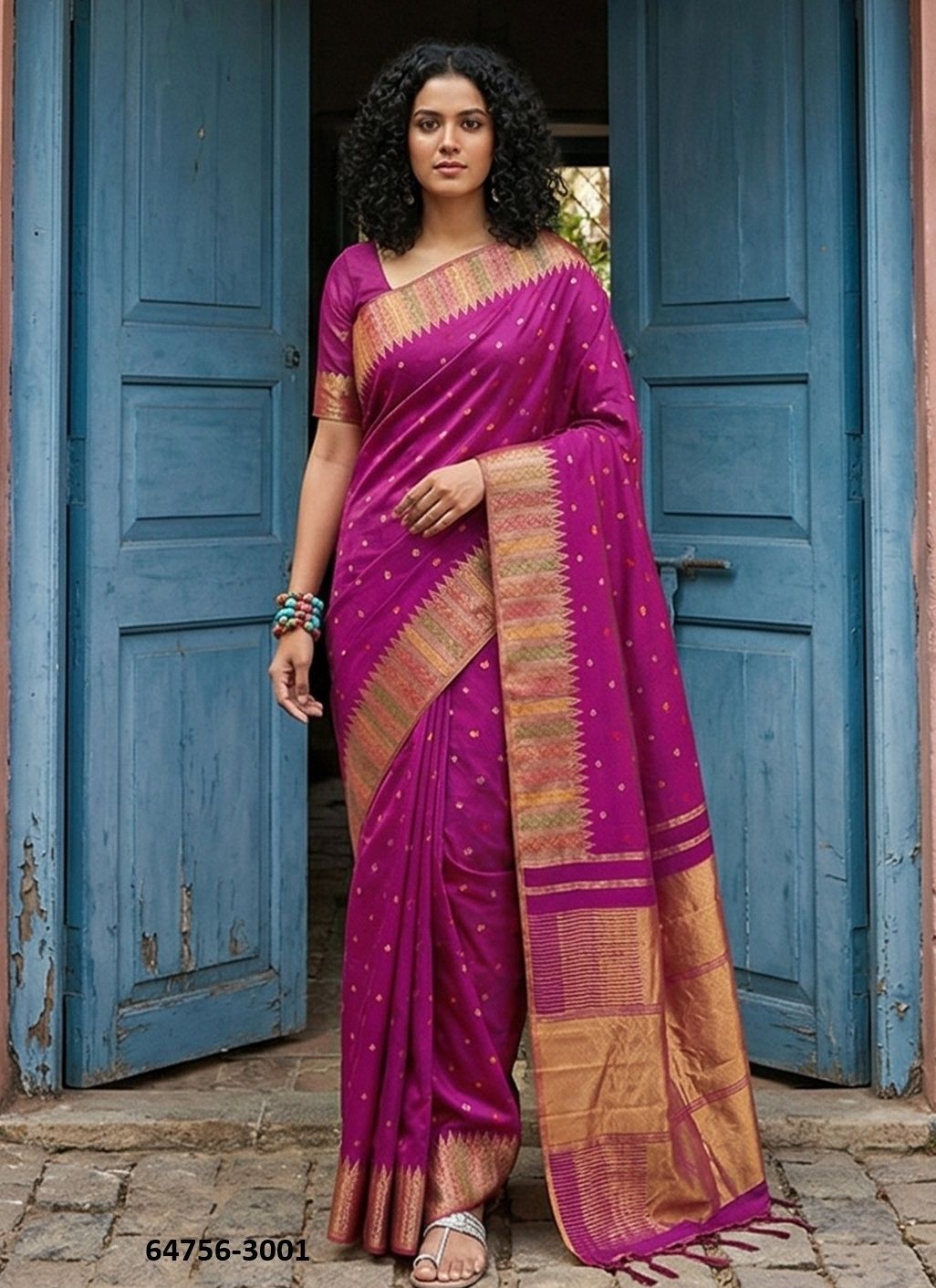 KANCHIPURAM - Catalog # 64756 (Set of 6 Sarees) KANCHIPURAM - Catalog # 64756 (Set of 6 Sarees)