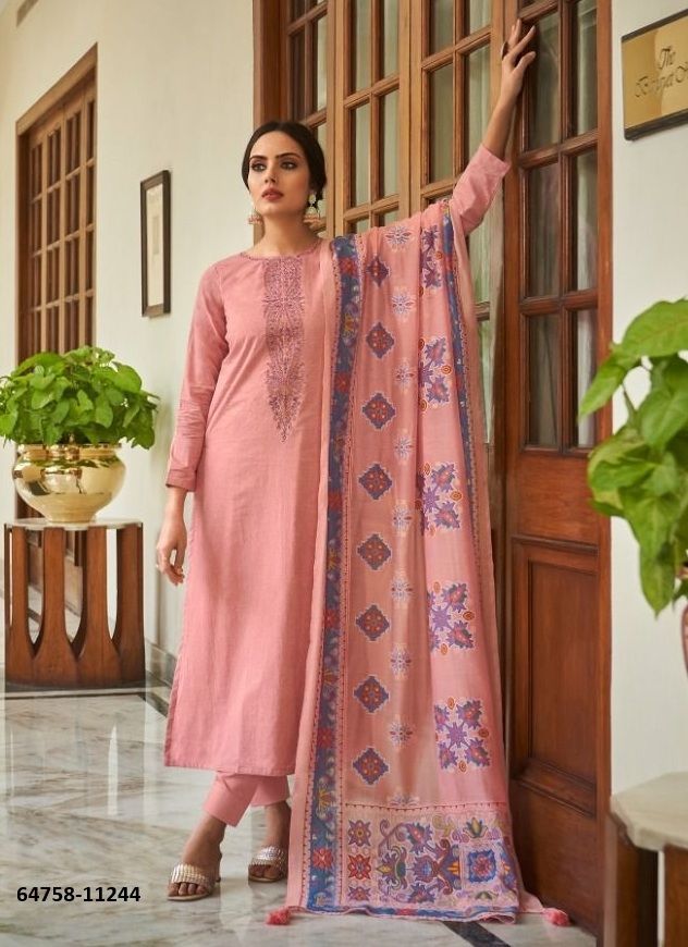RANG-E-HAYA - Catalog # 64758 (Set of 8 Semi-Stitched / Un-Stitched Suits)