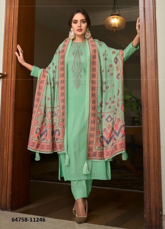 RANG-E-HAYA - Catalog # 64758 (Set of 8 Semi-Stitched / Un-Stitched Suits)