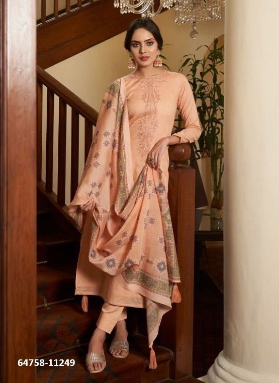 RANG-E-HAYA - Catalog # 64758 (Set of 8 Semi-Stitched / Un-Stitched Suits)