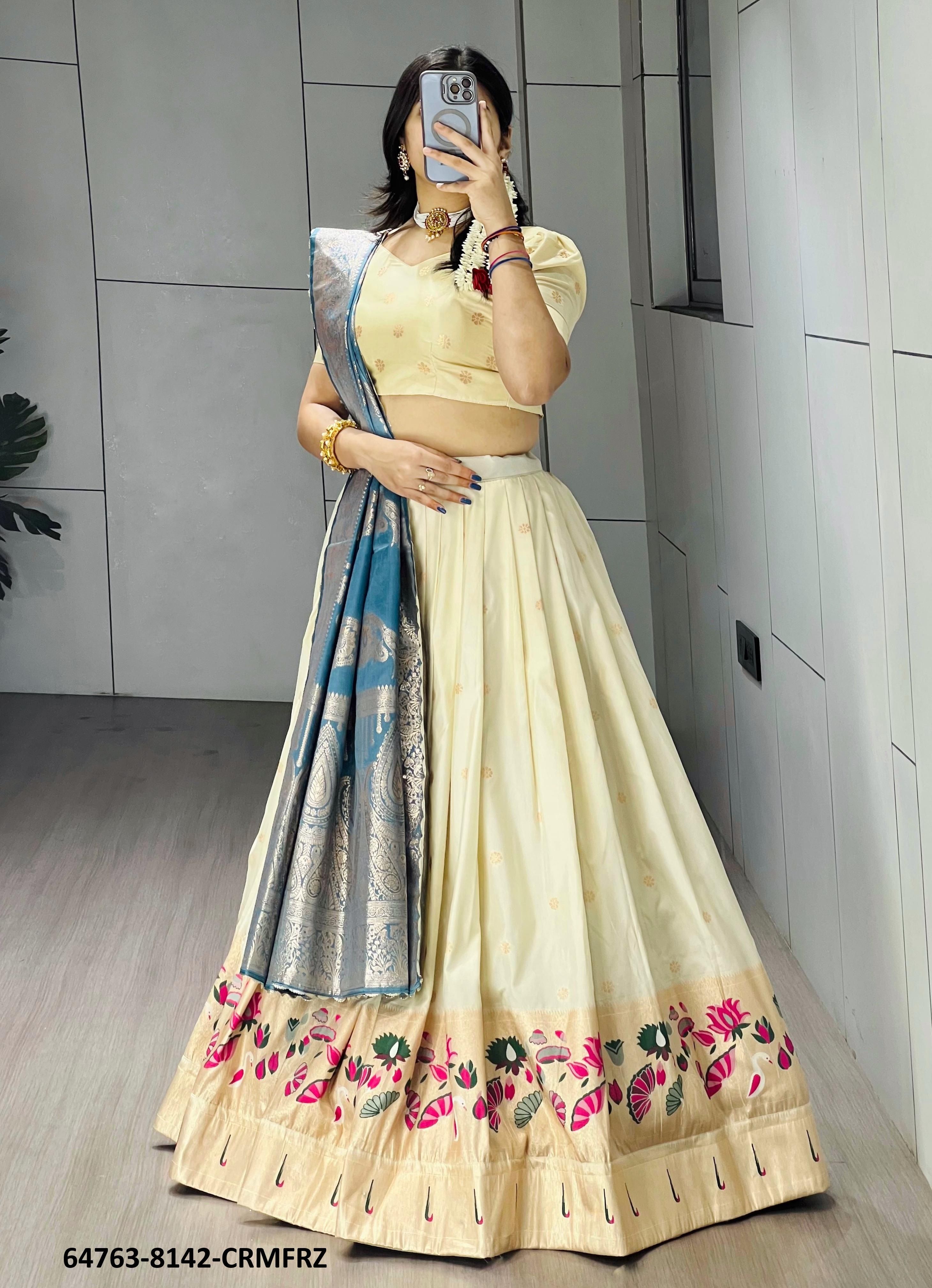 SERIES 8142 - Catalog # 64763 (Set of 4 Semi-Stitched Lehengas) SERIES 8142 - Catalog # 64763 (Set of 4 Semi-Stitched Lehengas)