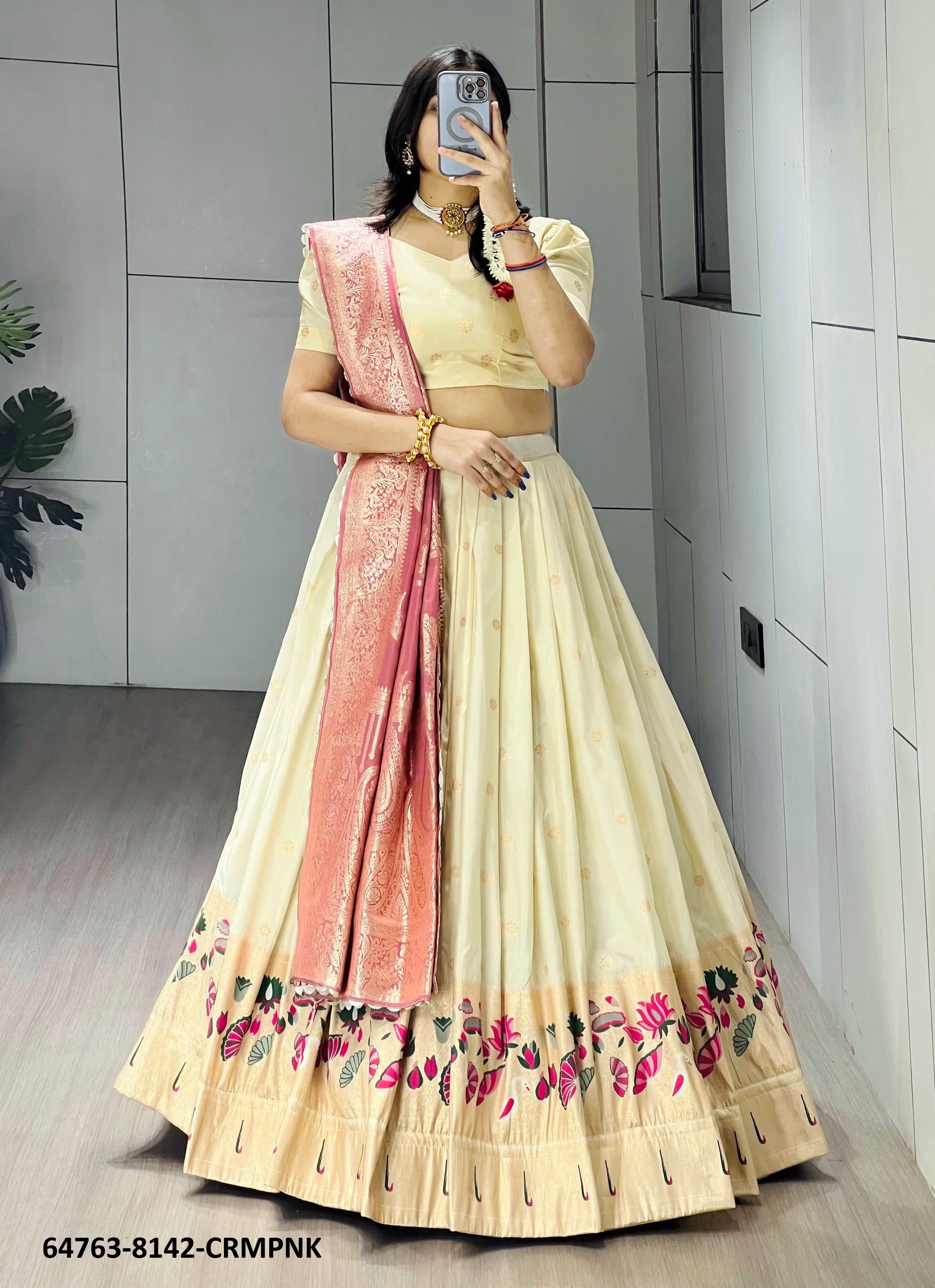 SERIES 8142 - Catalog # 64763 (Set of 4 Semi-Stitched Lehengas) SERIES 8142 - Catalog # 64763 (Set of 4 Semi-Stitched Lehengas)