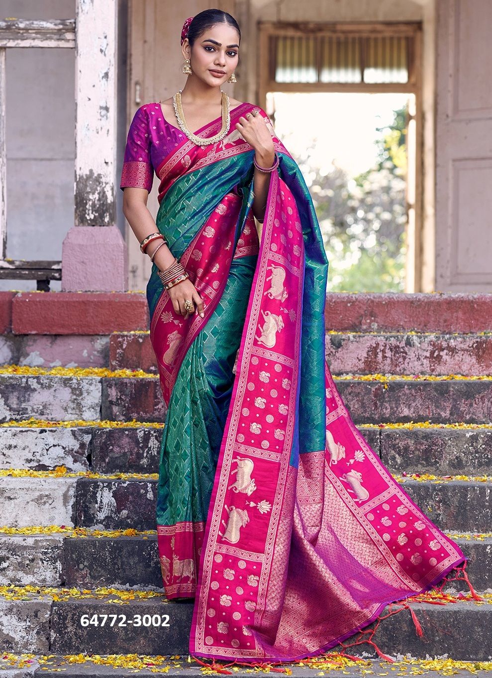 NANDITARANG - Catalog # 64772 (Set of 6 Sarees) NANDITARANG - Catalog # 64772 (Set of 6 Sarees)