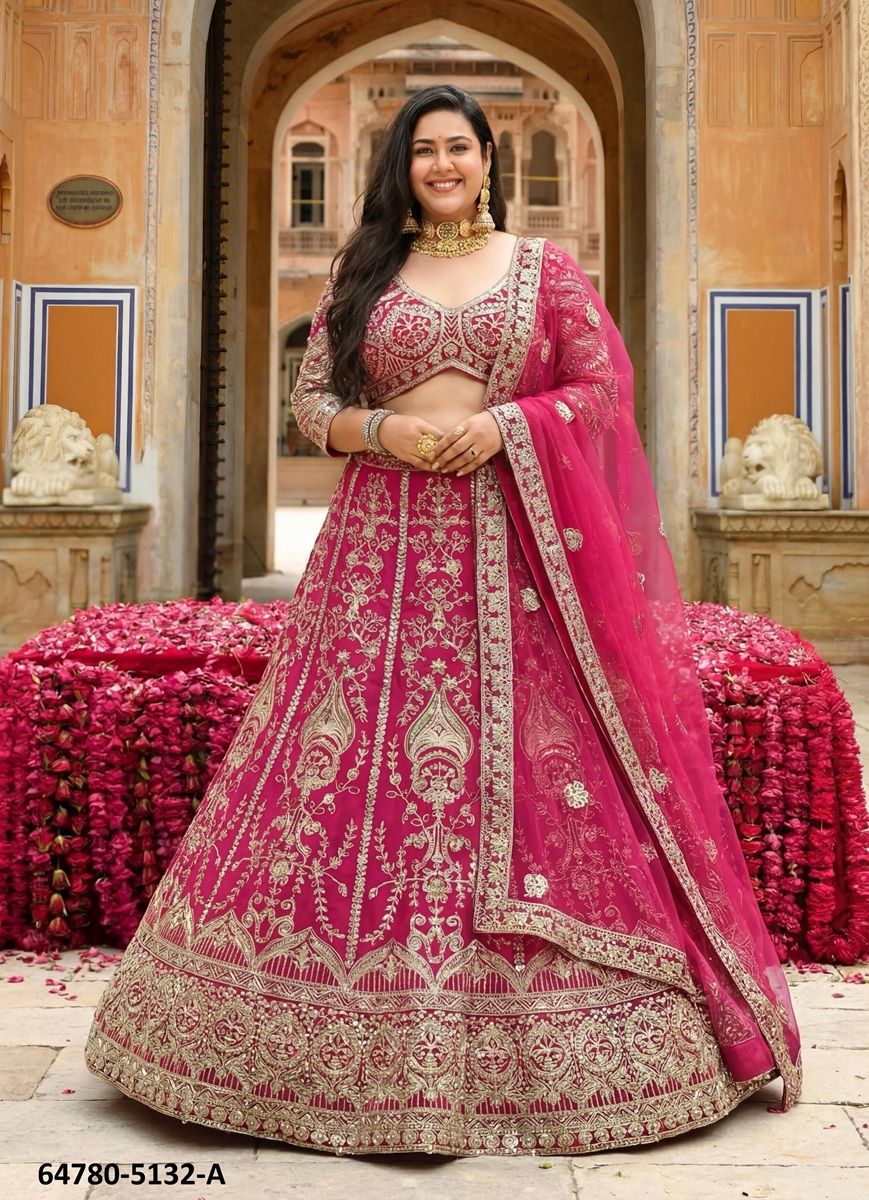 SERIES 5132 - Catalog # 64780 (Set of 2 Semi-Stitched Lehengas) SERIES 5132 - Catalog # 64780 (Set of 2 Semi-Stitched Lehengas)
