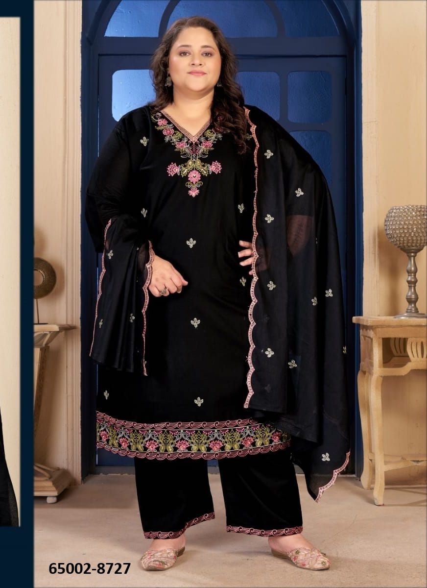 PLUS SIZE PURE COTTON 2 - Catalog # 65002 (Set of 3 Readymade Salwar Suits) PLUS SIZE PURE COTTON 2 - Catalog # 65002 (Set of 3 Readymade Salwar Suits)