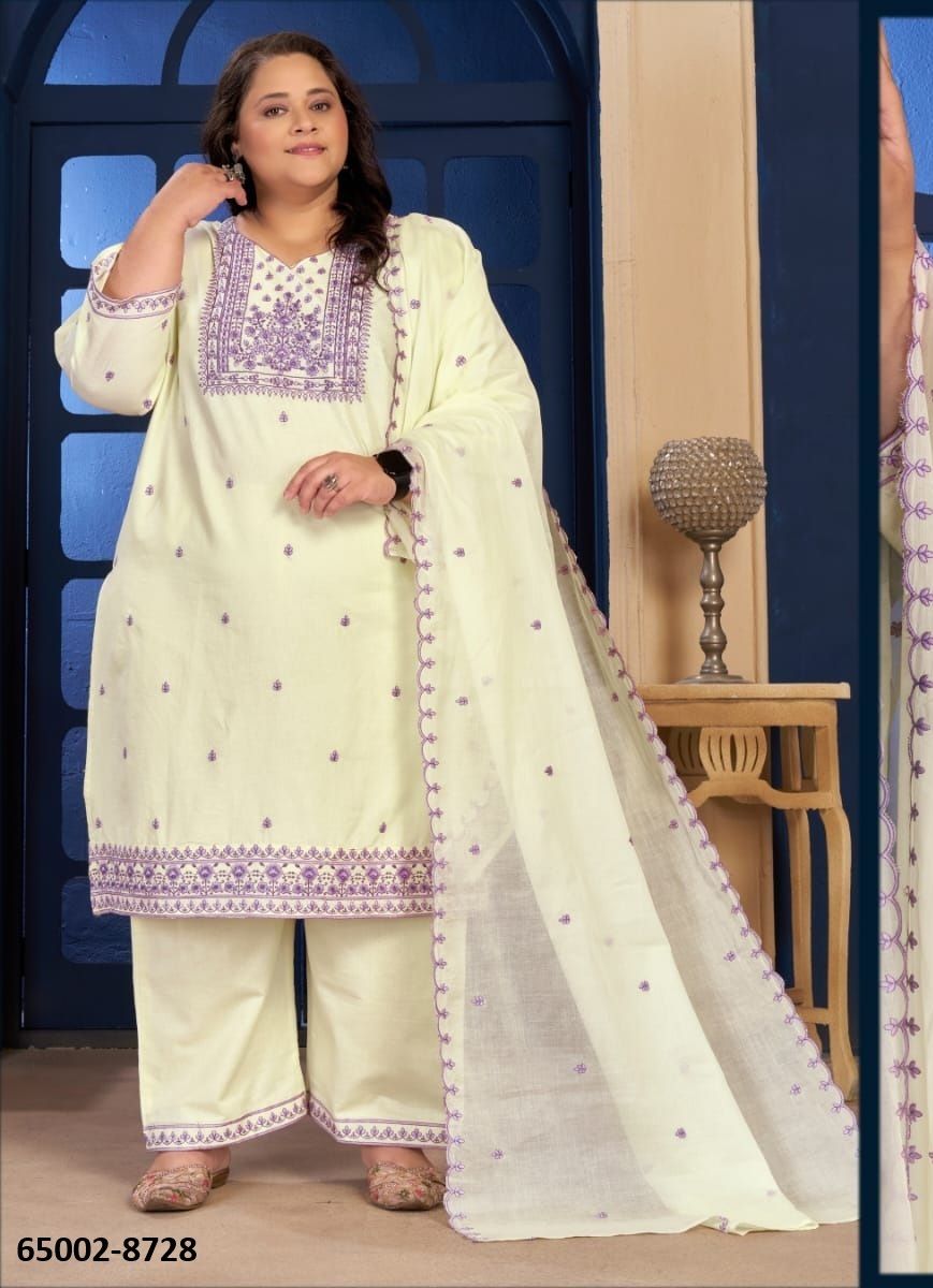 PLUS SIZE PURE COTTON 2 - Catalog # 65002 (Set of 3 Readymade Salwar Suits) PLUS SIZE PURE COTTON 2 - Catalog # 65002 (Set of 3 Readymade Salwar Suits)