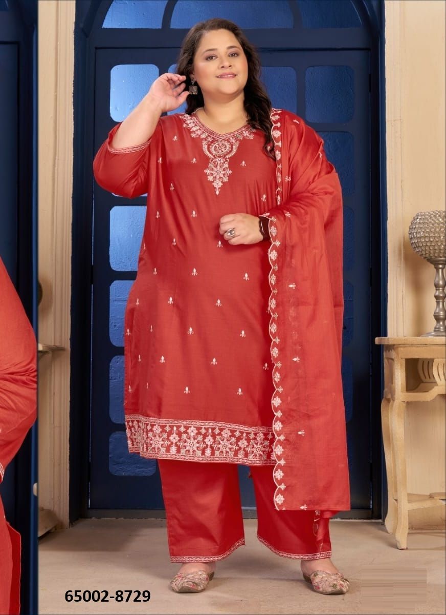 PLUS SIZE PURE COTTON 2 - Catalog # 65002 (Set of 3 Readymade Salwar Suits) PLUS SIZE PURE COTTON 2 - Catalog # 65002 (Set of 3 Readymade Salwar Suits)