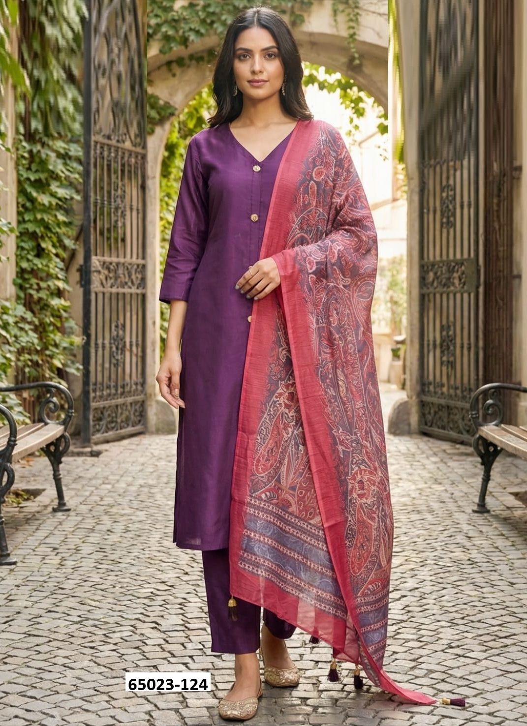FACTORY OUTLET 1 - Catalog # 65023 (Set of 8 SIZE-SETS [Readymade Salwar Suits])