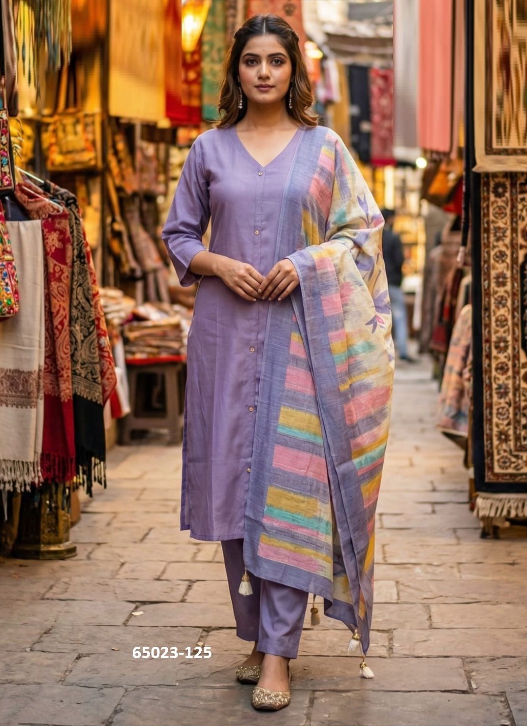 FACTORY OUTLET 1 - Catalog # 65023 (Set of 8 SIZE-SETS [Readymade Salwar Suits])