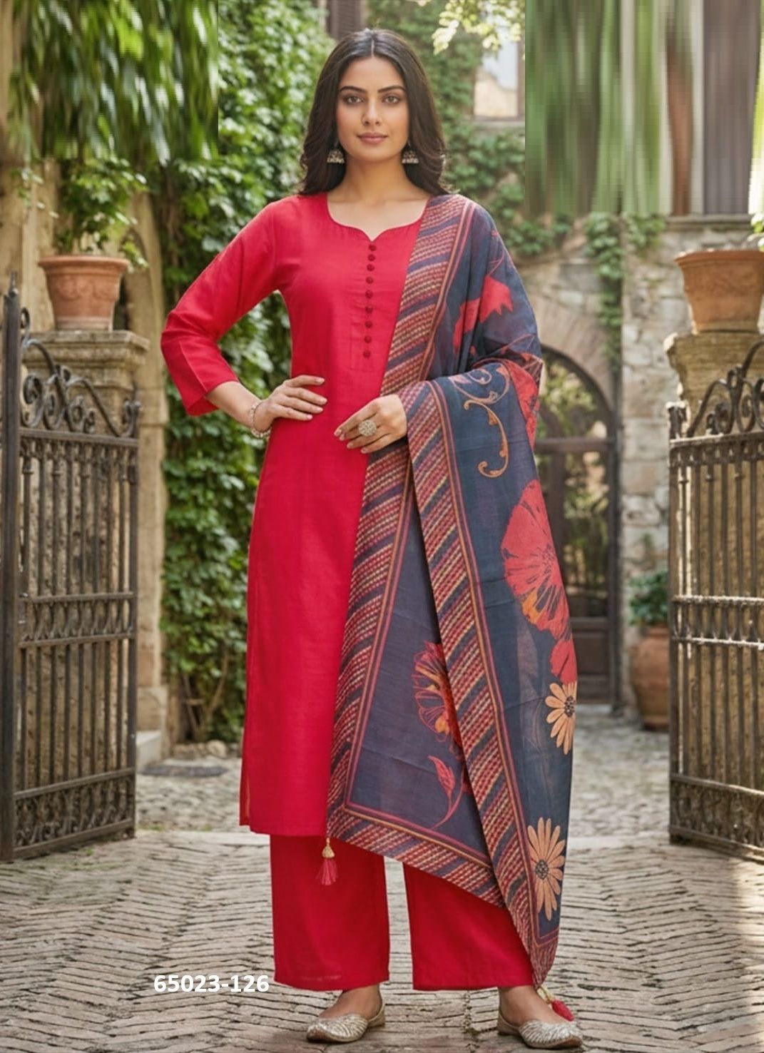 FACTORY OUTLET 1 - Catalog # 65023 (Set of 8 SIZE-SETS [Readymade Salwar Suits])