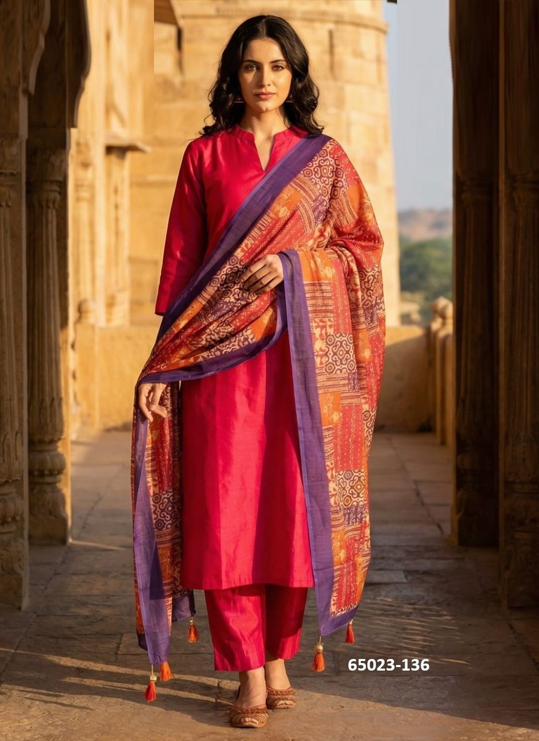 FACTORY OUTLET 1 - Catalog # 65023 (Set of 8 SIZE-SETS [Readymade Salwar Suits])