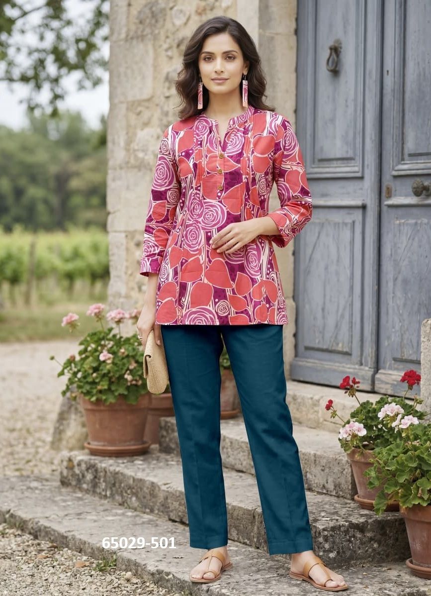 VICTORIA 5 - Catalog # 65029 (Set of 6 Readymade Women's Kurtis / Tops) VICTORIA 5 - Catalog # 65029 (Set of 6 Readymade Women's Kurtis / Tops)