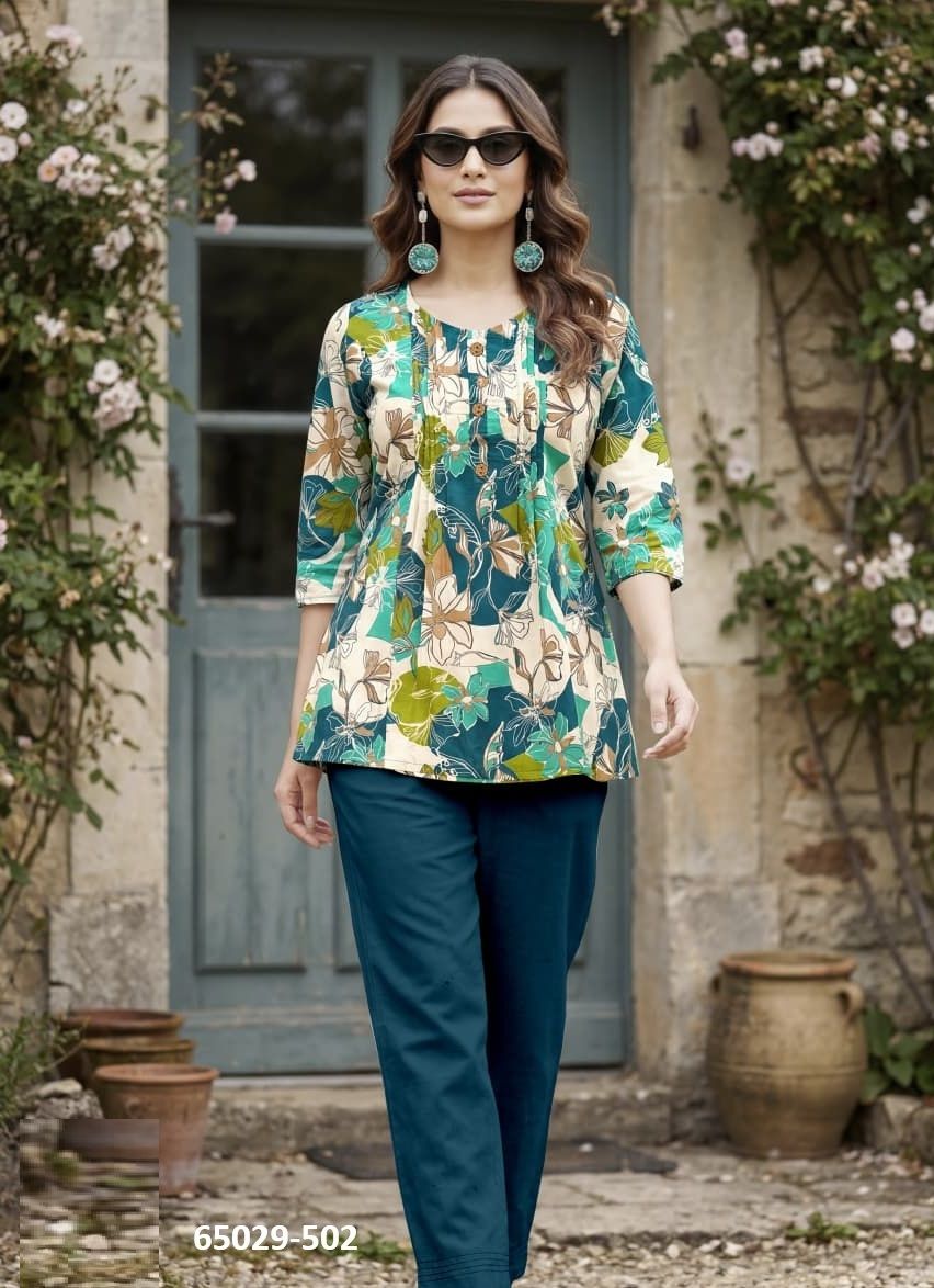 VICTORIA 5 - Catalog # 65029 (Set of 6 Readymade Women's Kurtis / Tops) VICTORIA 5 - Catalog # 65029 (Set of 6 Readymade Women's Kurtis / Tops)