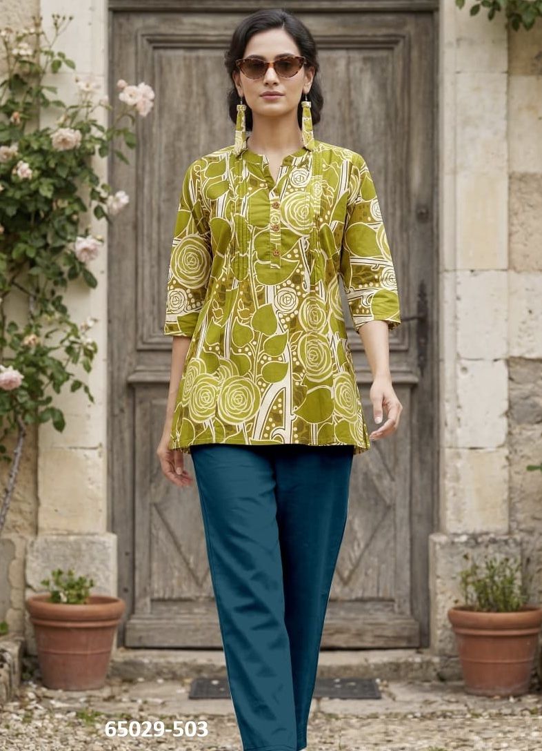 VICTORIA 5 - Catalog # 65029 (Set of 6 Readymade Women's Kurtis / Tops) VICTORIA 5 - Catalog # 65029 (Set of 6 Readymade Women's Kurtis / Tops)