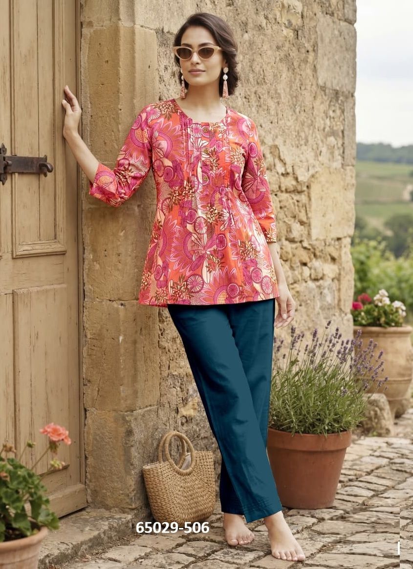 VICTORIA 5 - Catalog # 65029 (Set of 6 Readymade Women's Kurtis / Tops) VICTORIA 5 - Catalog # 65029 (Set of 6 Readymade Women's Kurtis / Tops)