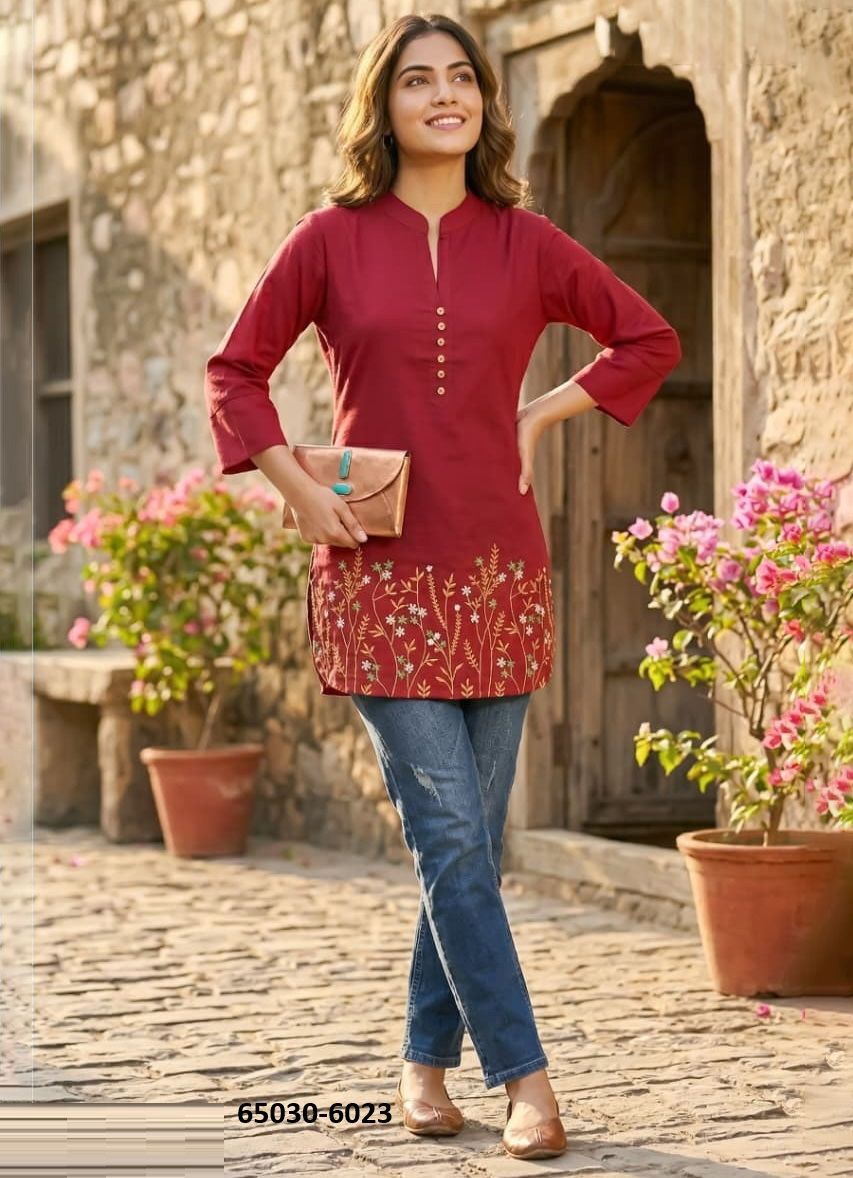 POLO - Catalog # 65030 (Set of 6 Readymade Women's Kurtis / Tops)