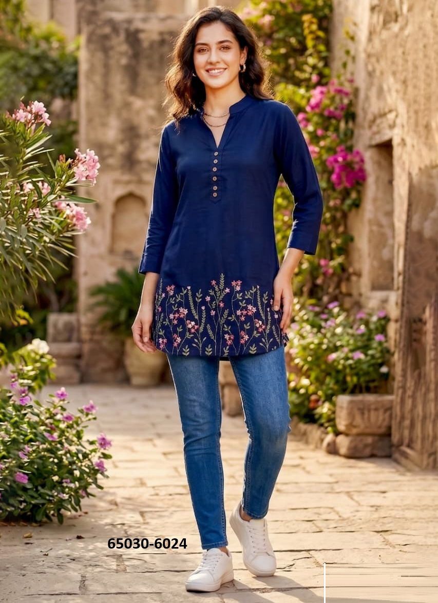 POLO - Catalog # 65030 (Set of 6 Readymade Women's Kurtis / Tops)