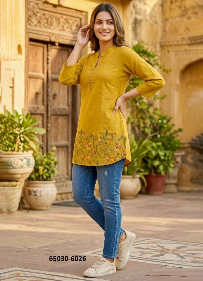 POLO - Catalog # 65030 (Set of 6 Readymade Women's Kurtis / Tops)