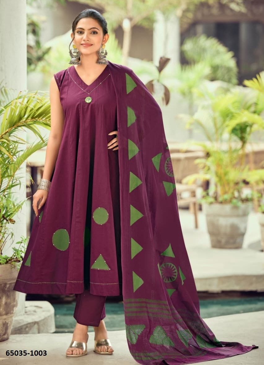 MAHIYA 2 - Catalog # 65035 (Set of 6 Readymade Salwar Suits)