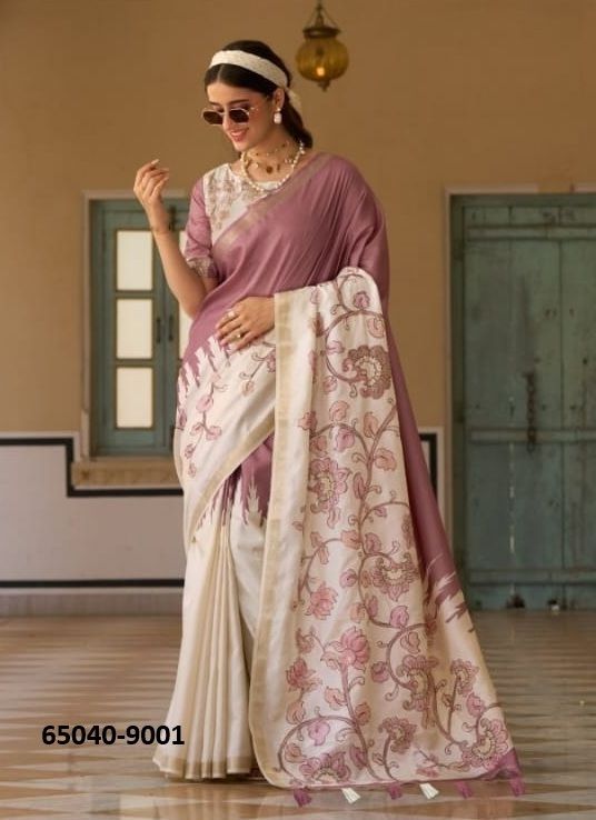 KALAM TEMPLE - Catalog # 65040 (Set of 4 Sarees) KALAM TEMPLE - Catalog # 65040 (Set of 4 Sarees)
