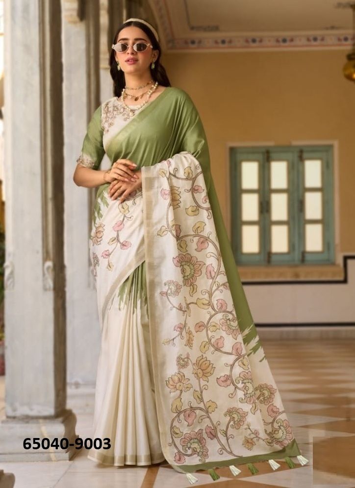 KALAM TEMPLE - Catalog # 65040 (Set of 4 Sarees) KALAM TEMPLE - Catalog # 65040 (Set of 4 Sarees)