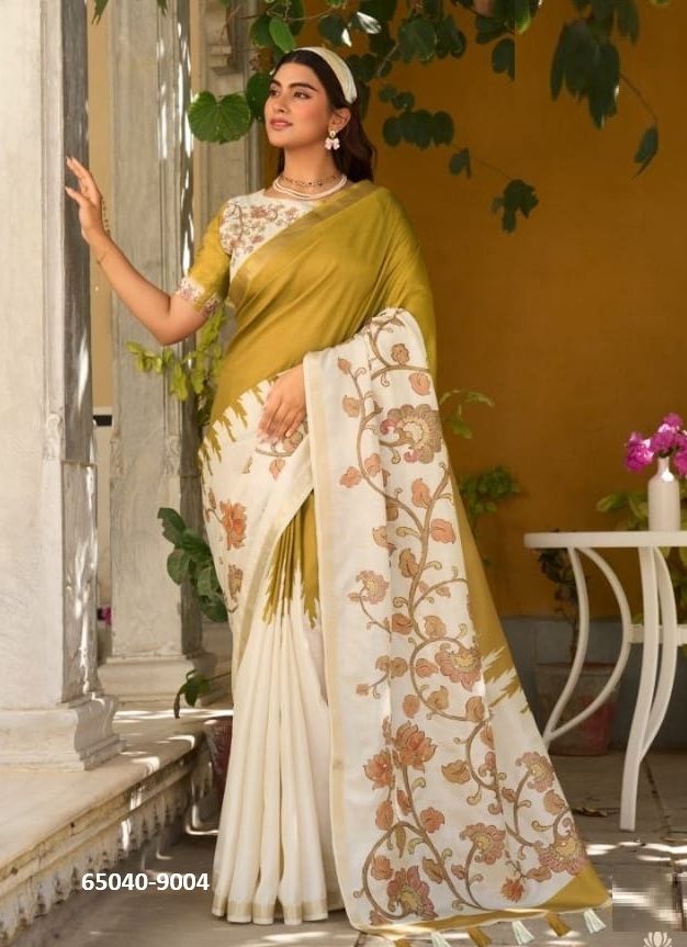 KALAM TEMPLE - Catalog # 65040 (Set of 4 Sarees) KALAM TEMPLE - Catalog # 65040 (Set of 4 Sarees)