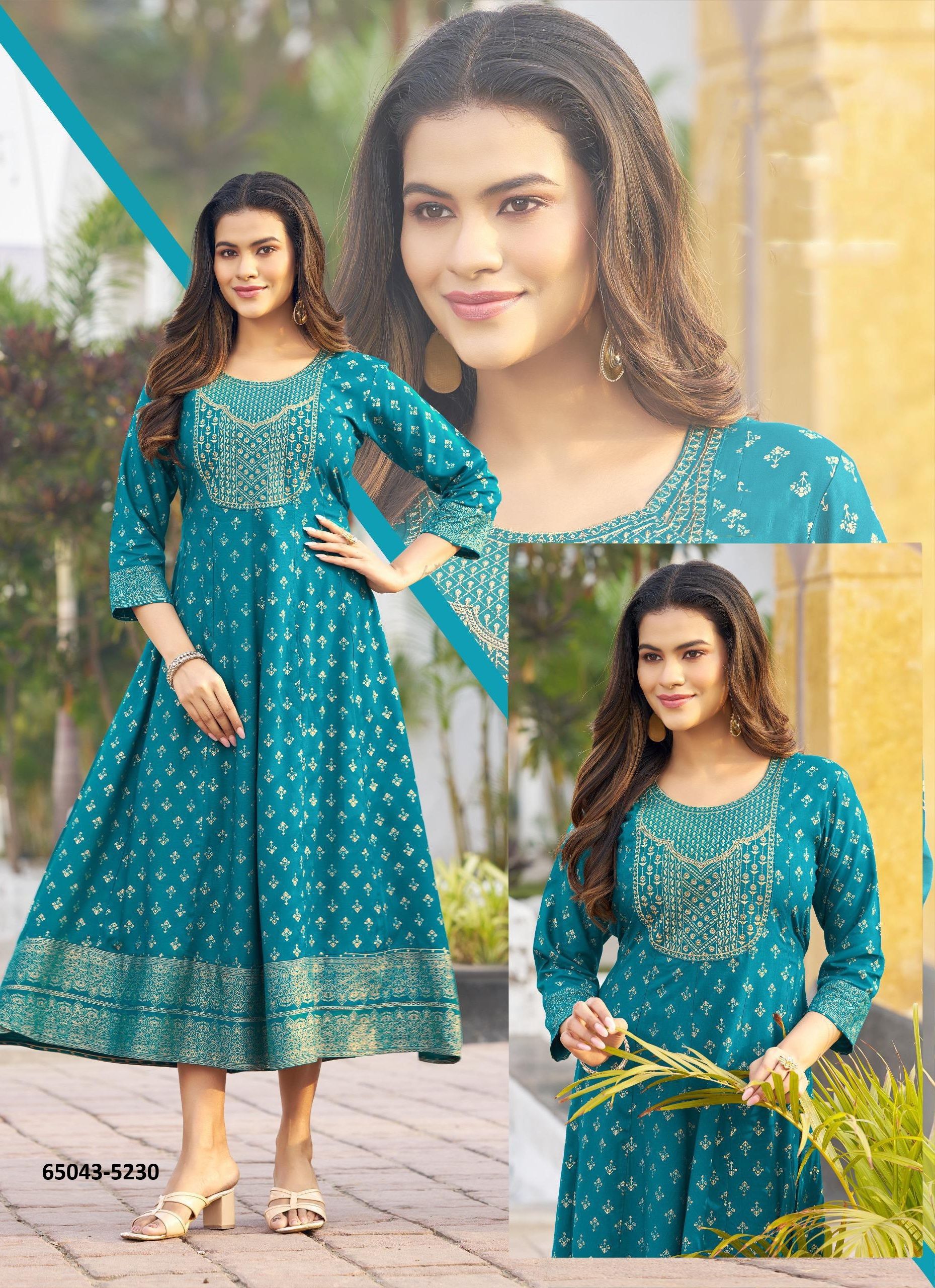 LOPEZ - Catalog # 65043 (Set of 5 Readymade Women's Kurtis / Tops) LOPEZ - Catalog # 65043 (Set of 5 Readymade Women's Kurtis / Tops)