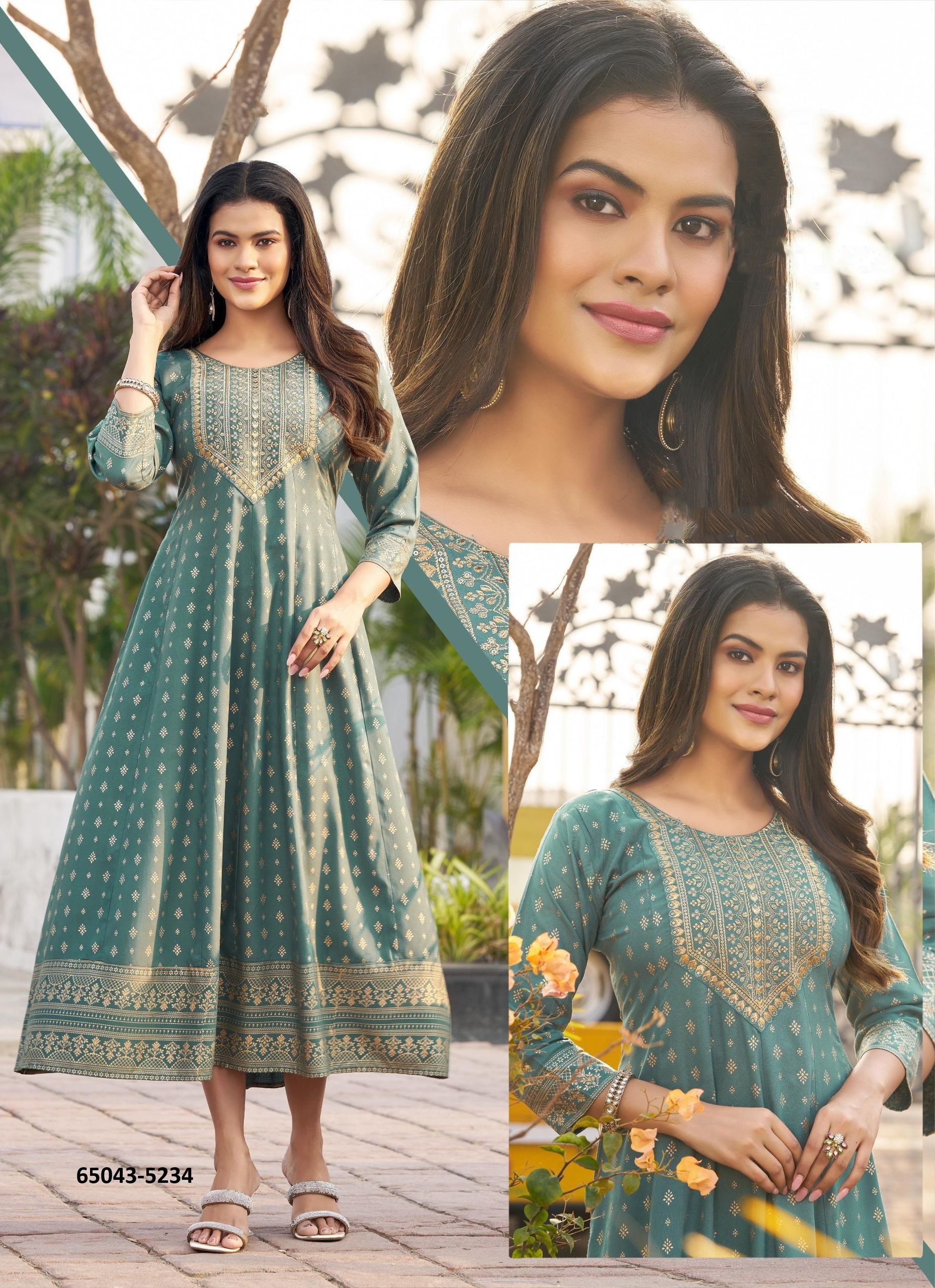 LOPEZ - Catalog # 65043 (Set of 5 Readymade Women's Kurtis / Tops) LOPEZ - Catalog # 65043 (Set of 5 Readymade Women's Kurtis / Tops)