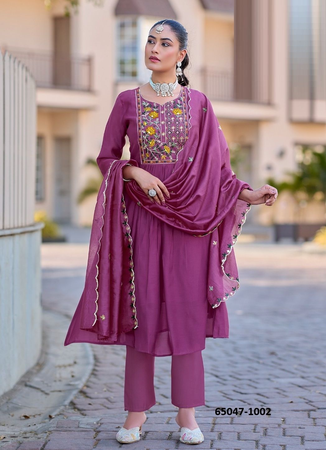 VAARI 1 - Catalog # 65047 (Set of 8 Readymade Salwar Suits)