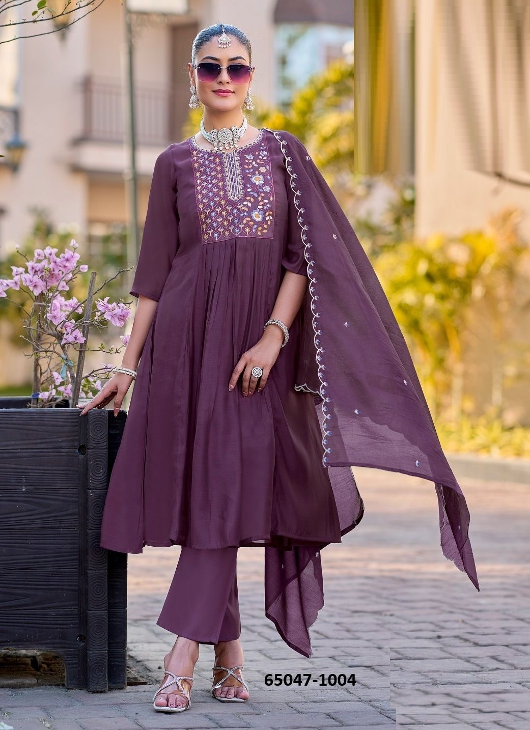 VAARI 1 - Catalog # 65047 (Set of 8 Readymade Salwar Suits)