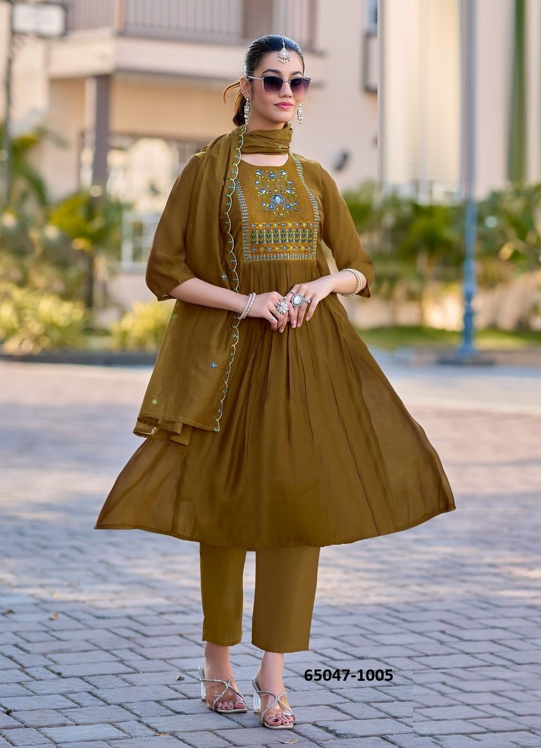 VAARI 1 - Catalog # 65047 (Set of 8 Readymade Salwar Suits)