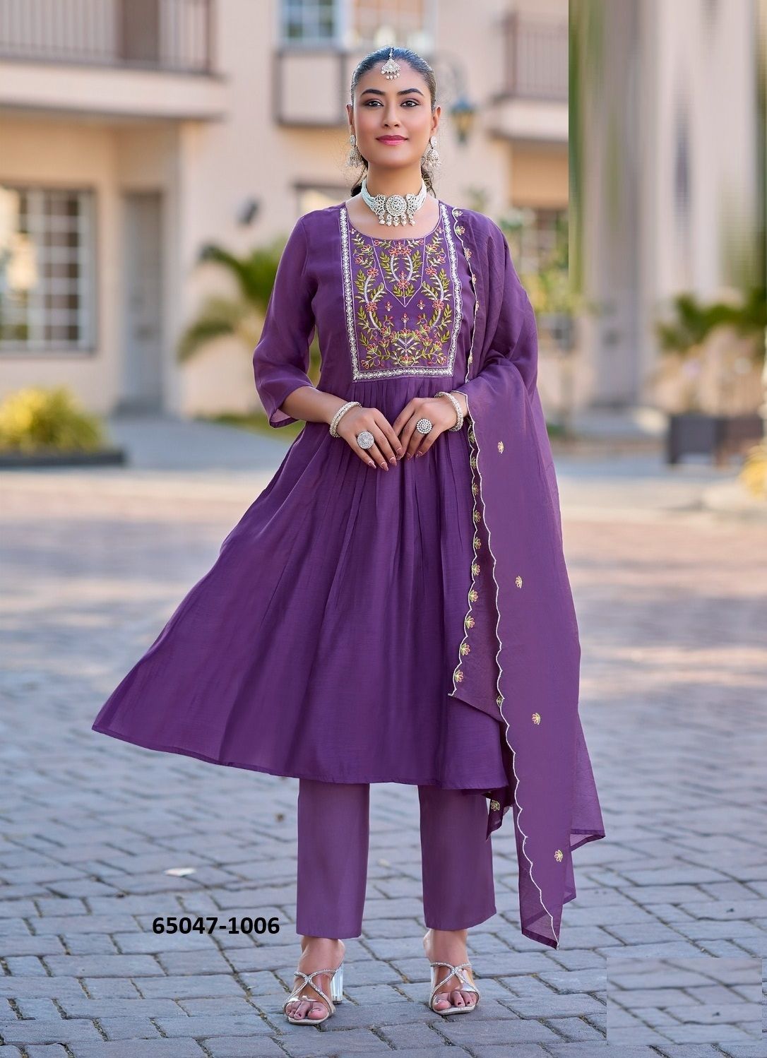 VAARI 1 - Catalog # 65047 (Set of 8 Readymade Salwar Suits)