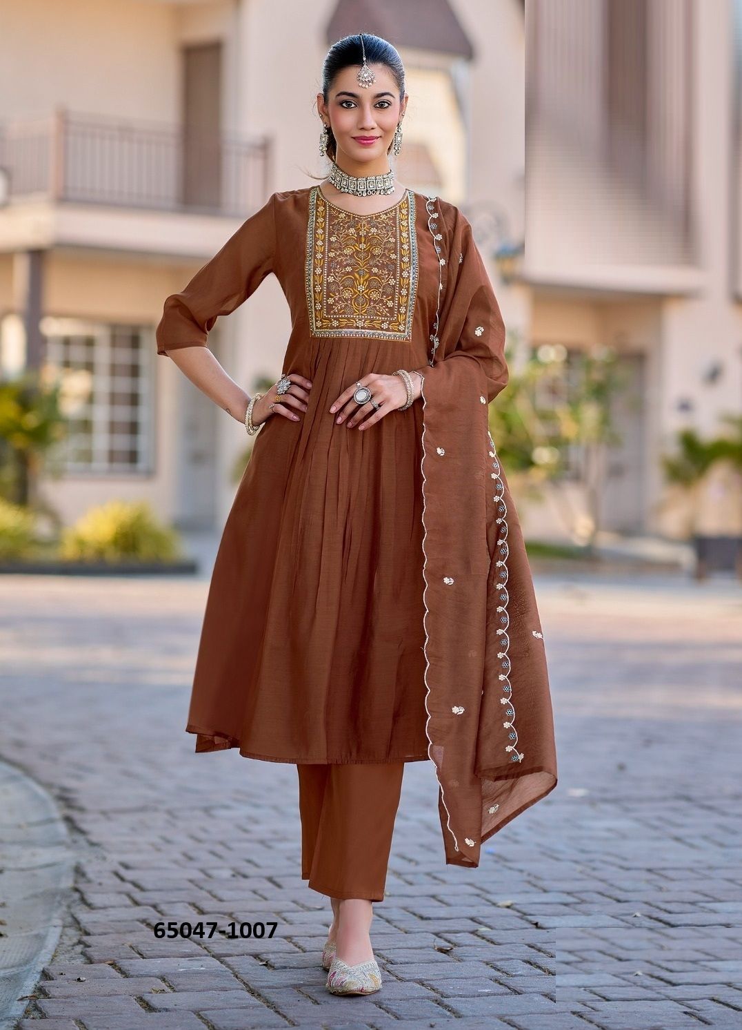 VAARI 1 - Catalog # 65047 (Set of 8 Readymade Salwar Suits)