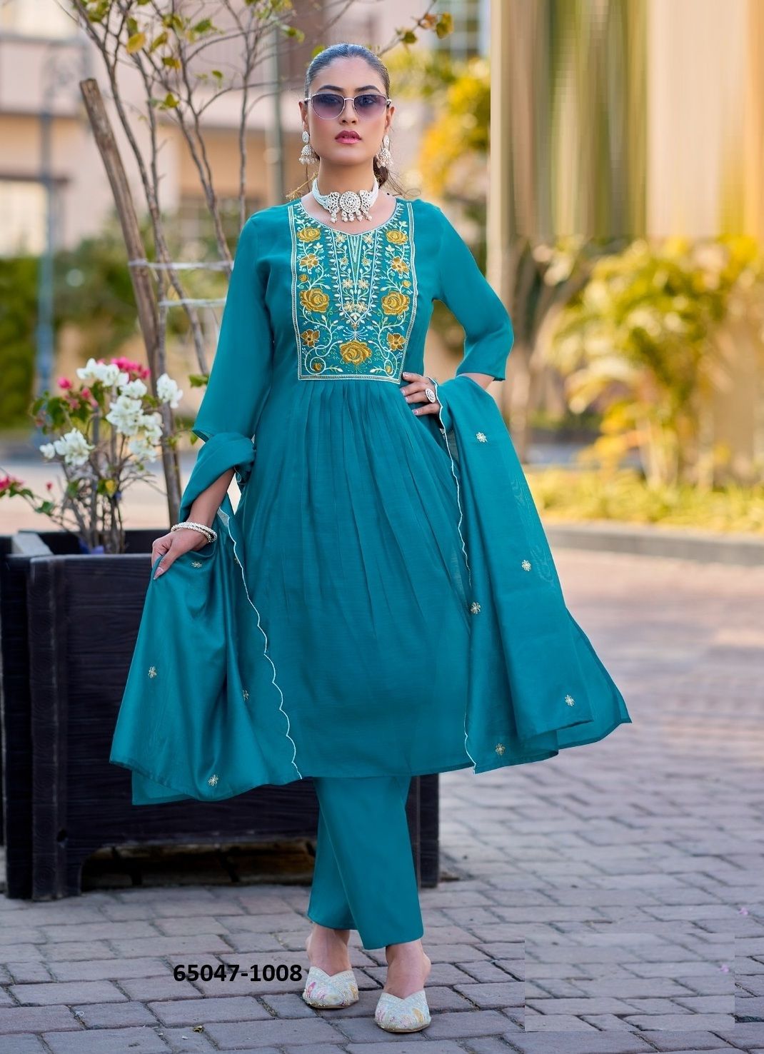 VAARI 1 - Catalog # 65047 (Set of 8 Readymade Salwar Suits)