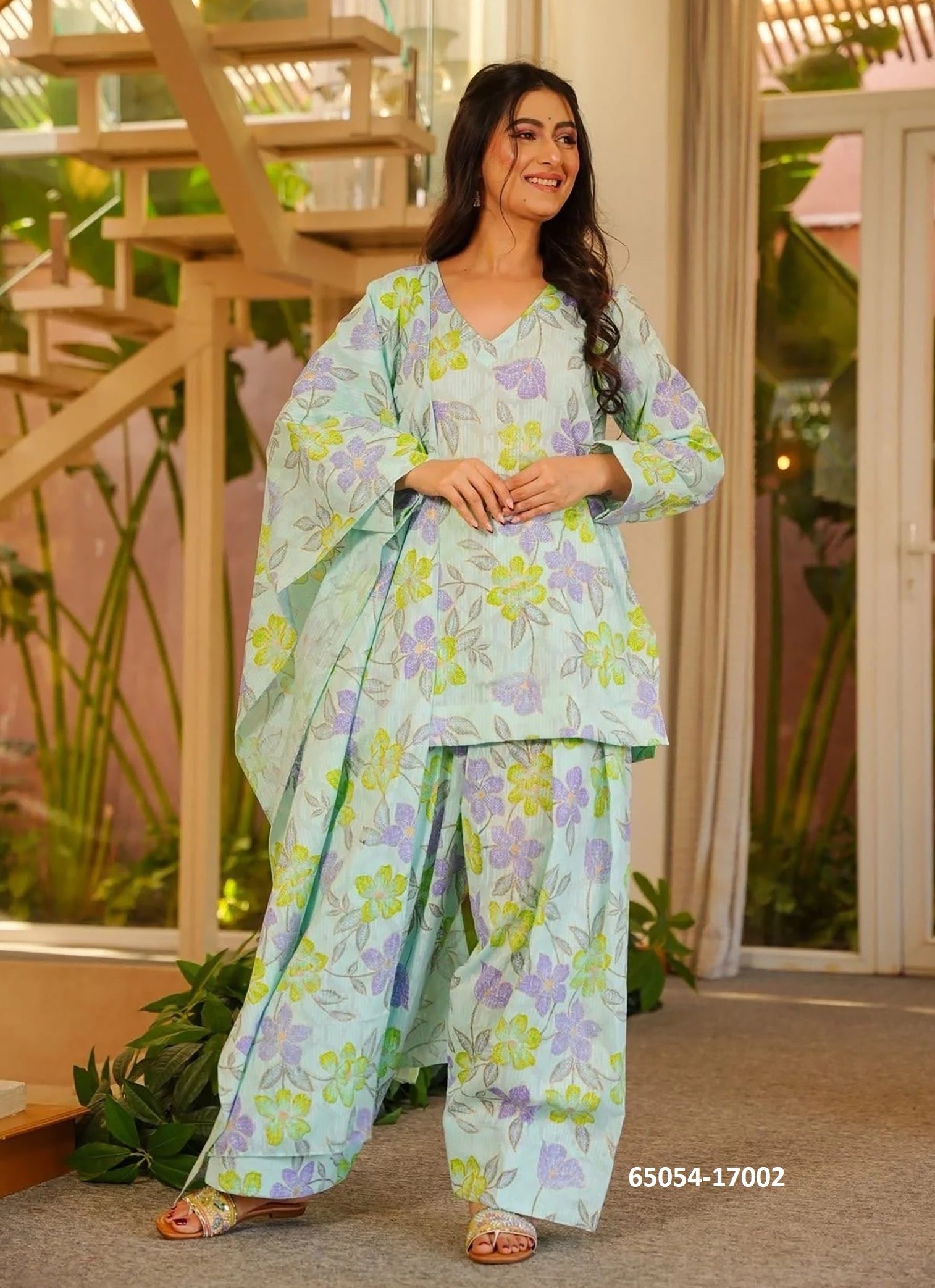 CLORA 17 - Catalog # 65054 (Set of 7 Readymade Salwar Suits)
