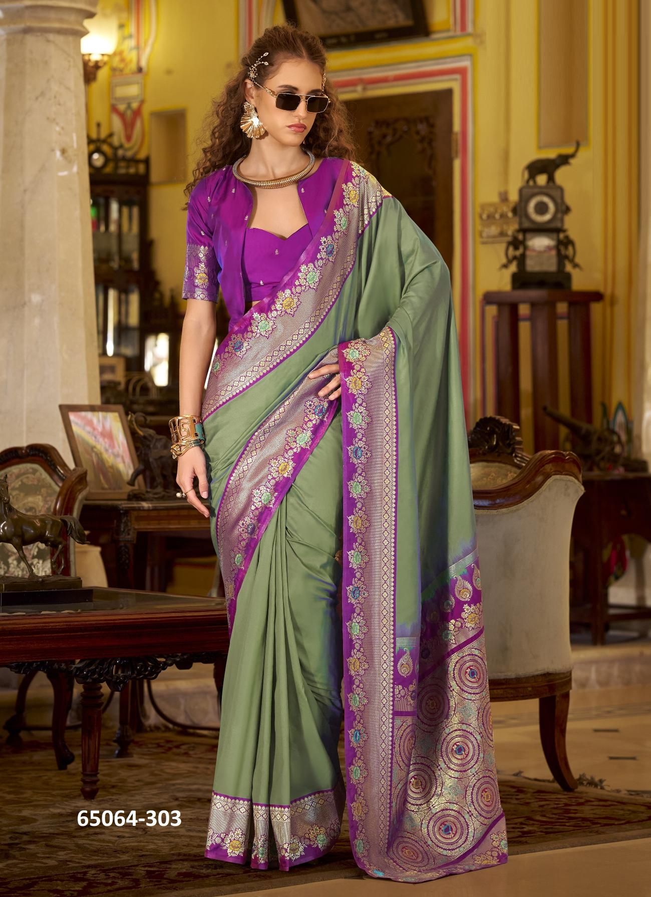 SABARMATI SILK - Catalog # 65064 (Set of 8 Sarees) SABARMATI SILK - Catalog # 65064 (Set of 8 Sarees)