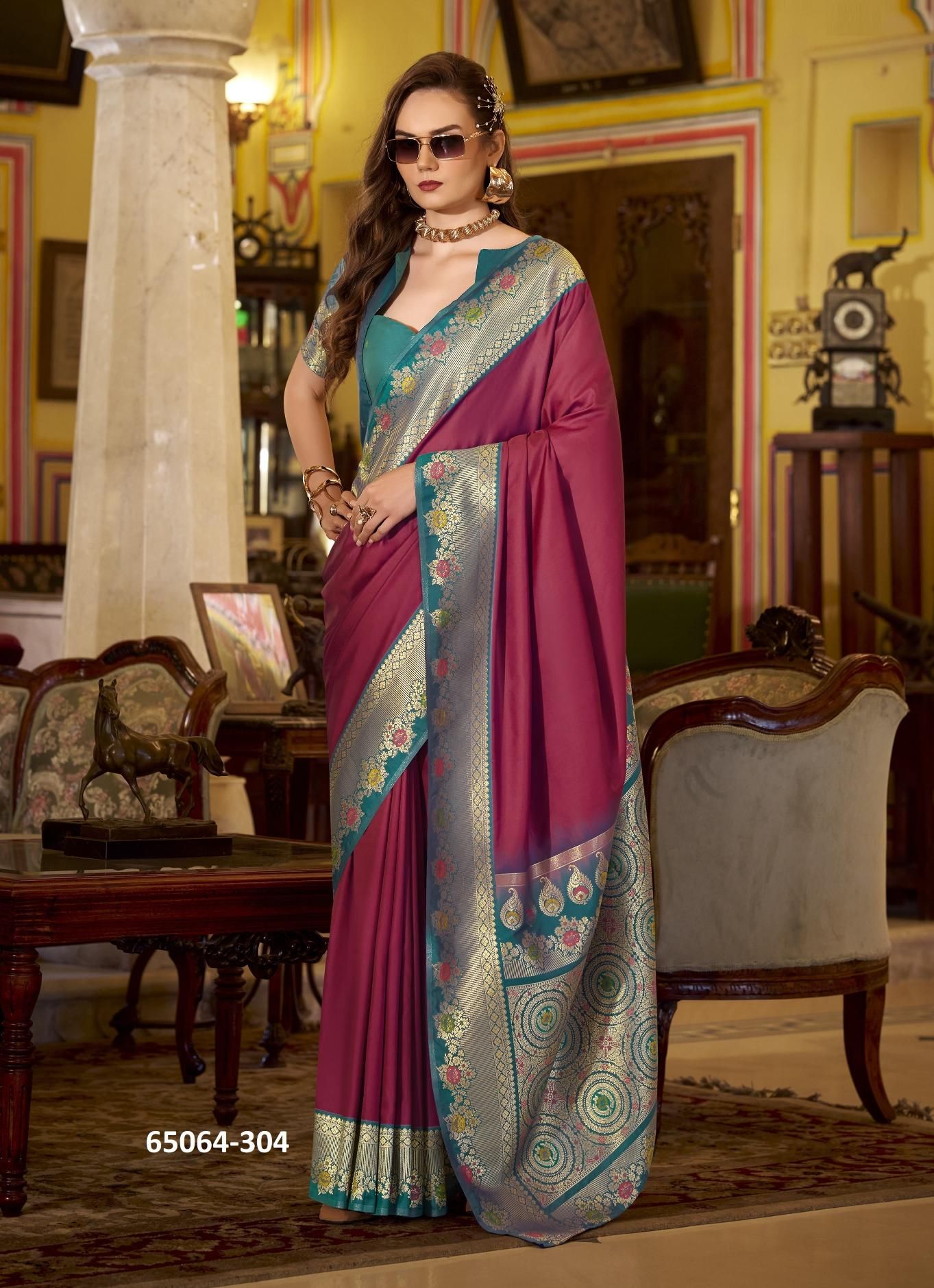 SABARMATI SILK - Catalog # 65064 (Set of 8 Sarees) SABARMATI SILK - Catalog # 65064 (Set of 8 Sarees)