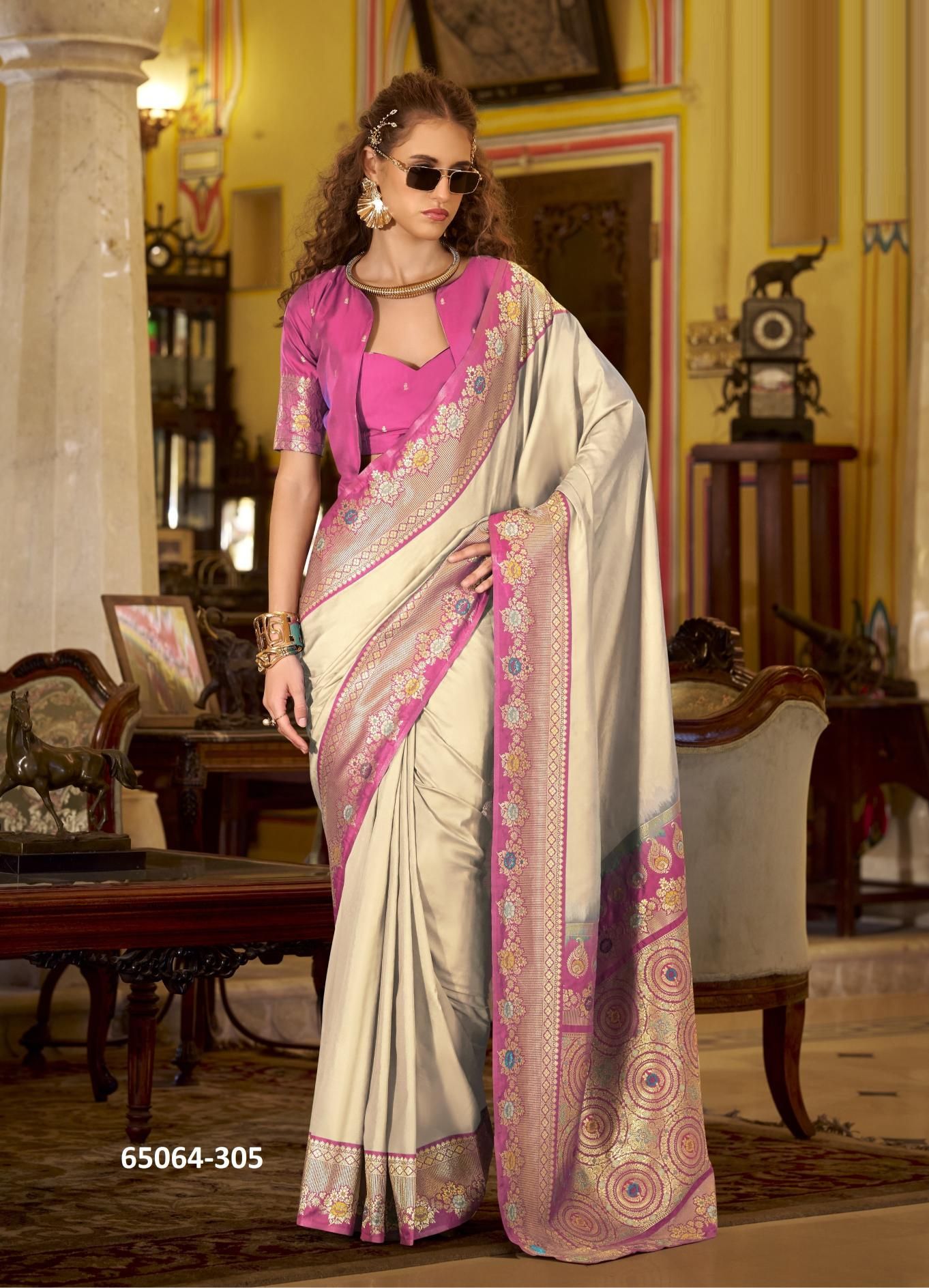 SABARMATI SILK - Catalog # 65064 (Set of 8 Sarees) SABARMATI SILK - Catalog # 65064 (Set of 8 Sarees)