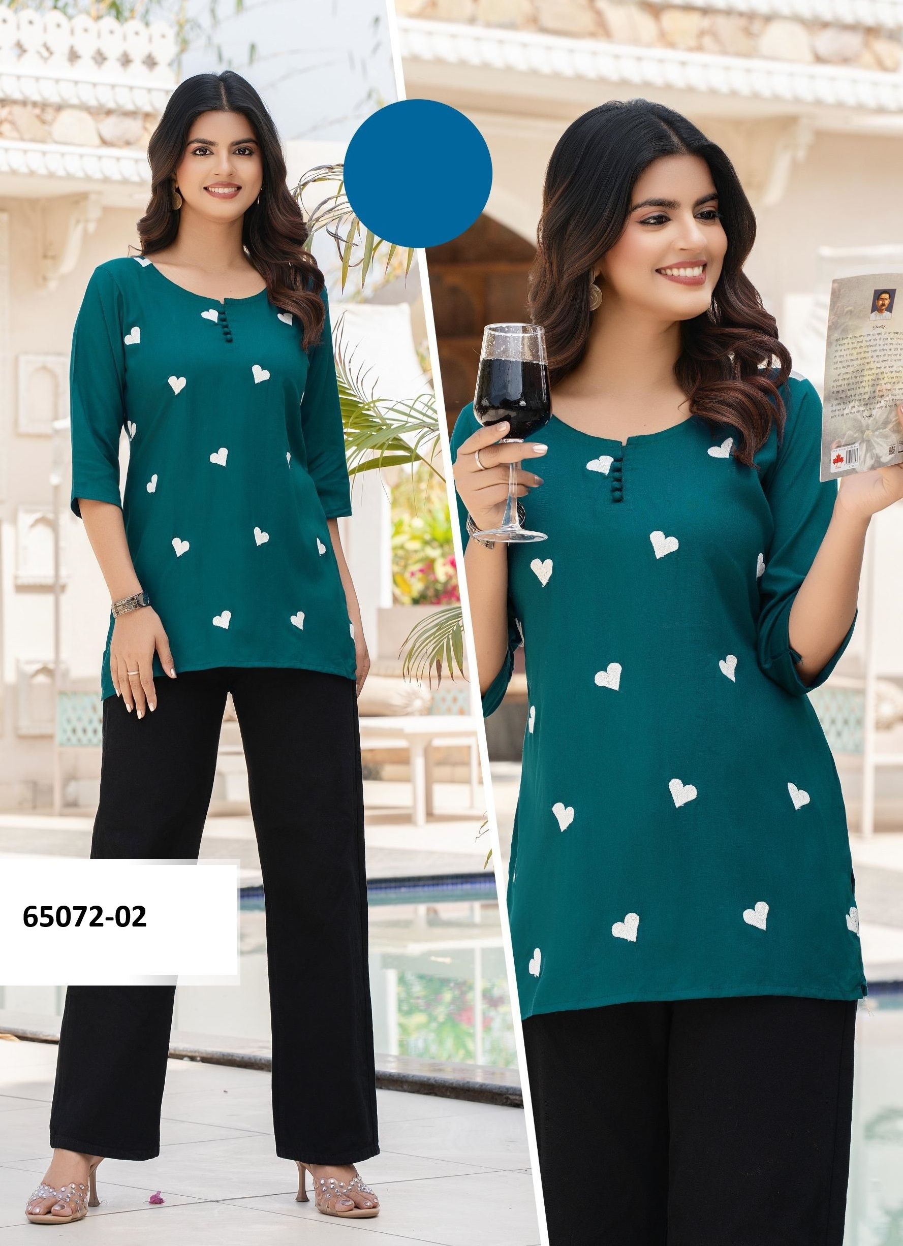 FORAM - Catalog # 65072 (Set of 6 Readymade Women's Kurtis / Tops) FORAM - Catalog # 65072 (Set of 6 Readymade Women's Kurtis / Tops)