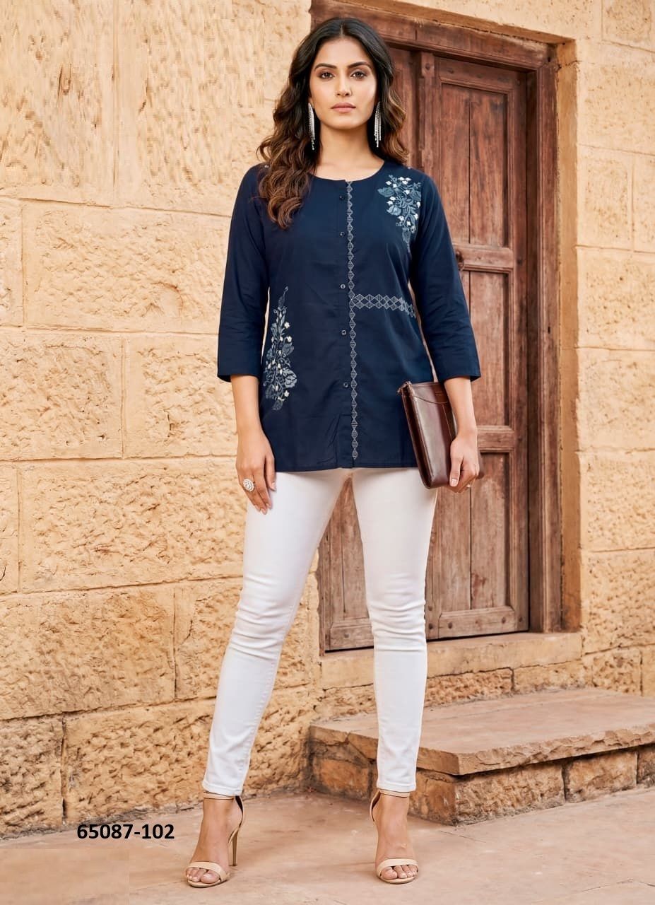 VIANA - Catalog # 65087 (Set of 6 Readymade Women's Kurtis / Tops) VIANA - Catalog # 65087 (Set of 6 Readymade Women's Kurtis / Tops)