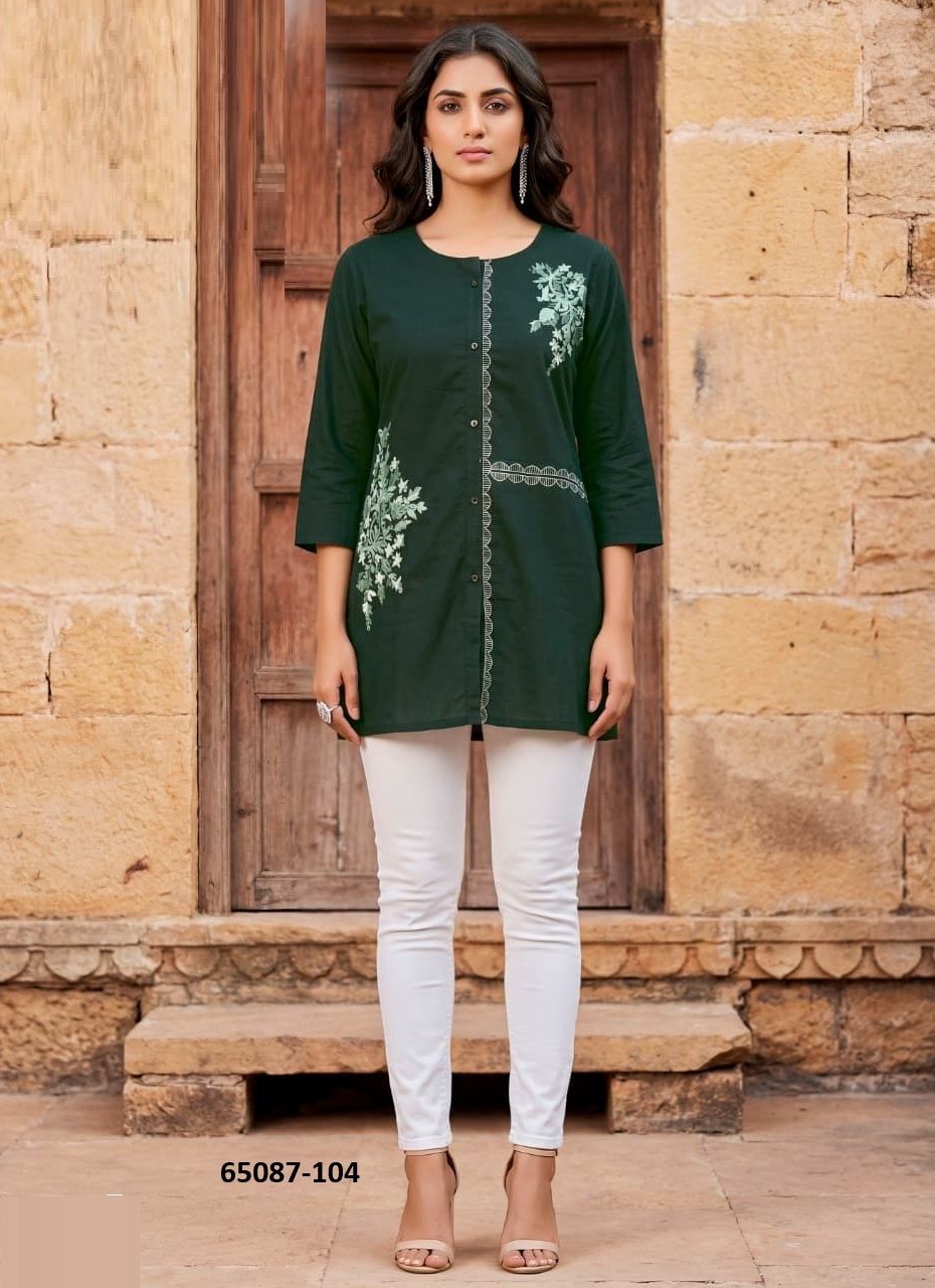 VIANA - Catalog # 65087 (Set of 6 Readymade Women's Kurtis / Tops) VIANA - Catalog # 65087 (Set of 6 Readymade Women's Kurtis / Tops)