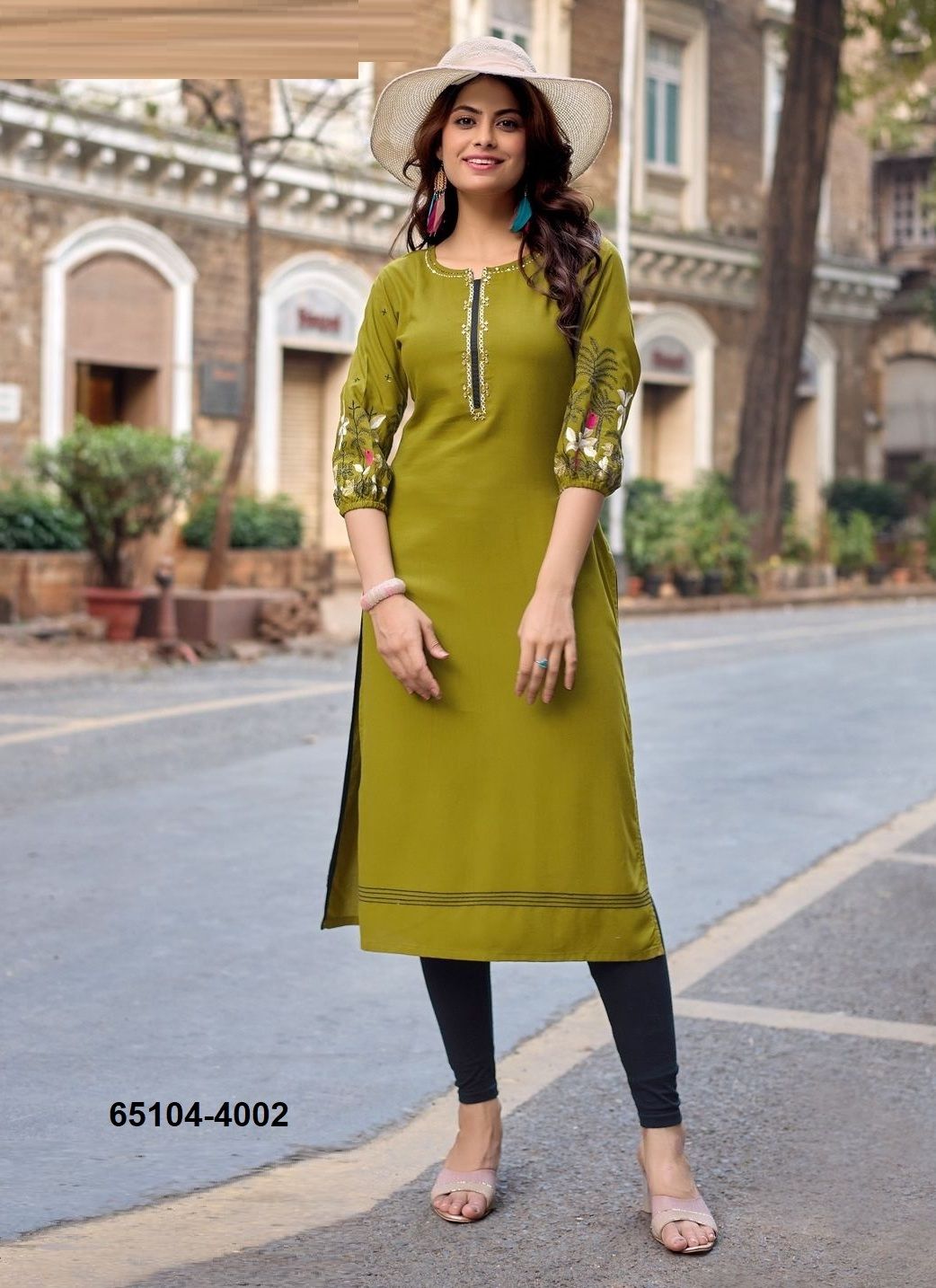 AARVIKA - Catalog # 65104 (Set of 6 Readymade Women's Kurtis / Tops)