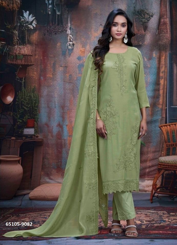 ADORA - Catalog # 65105 (Set of 4 Semi-Stitched / Un-Stitched Suits)