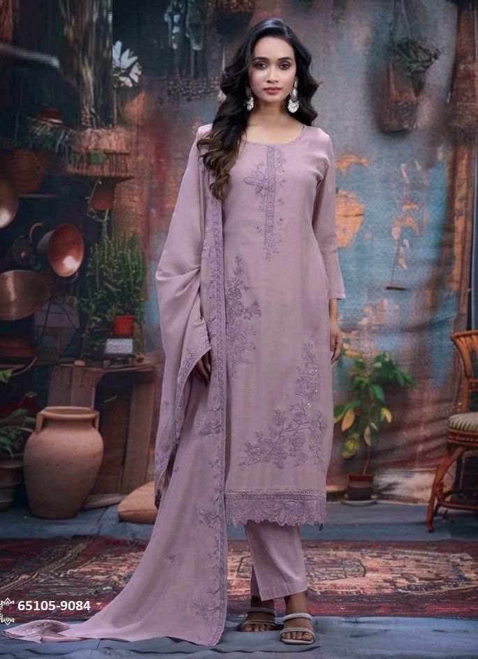 ADORA - Catalog # 65105 (Set of 4 Semi-Stitched / Un-Stitched Suits)